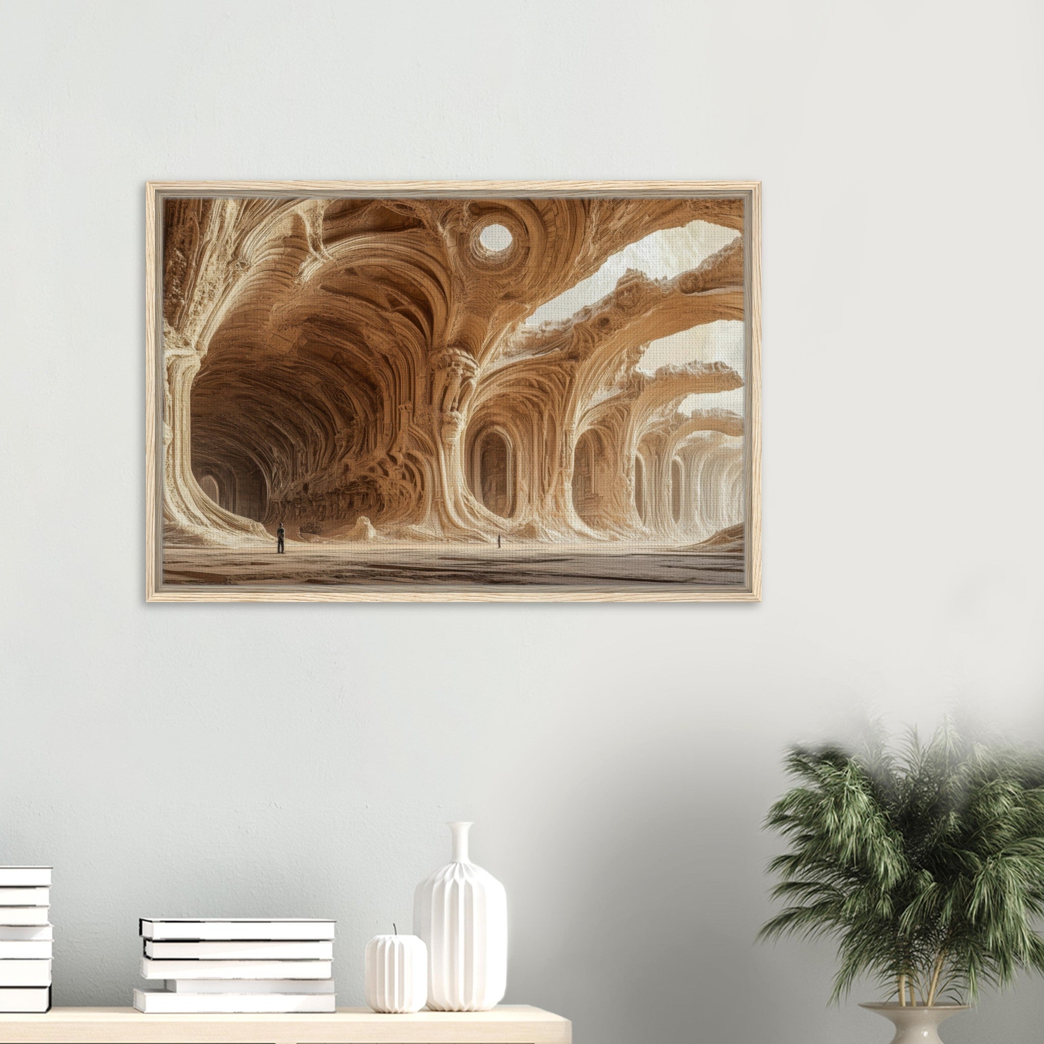 Framed Canvas Landscape - Alien Ruins on the Edge of the Galaxy Ancient 2 - Shop Ai Art WebShop - Digital Art online Store