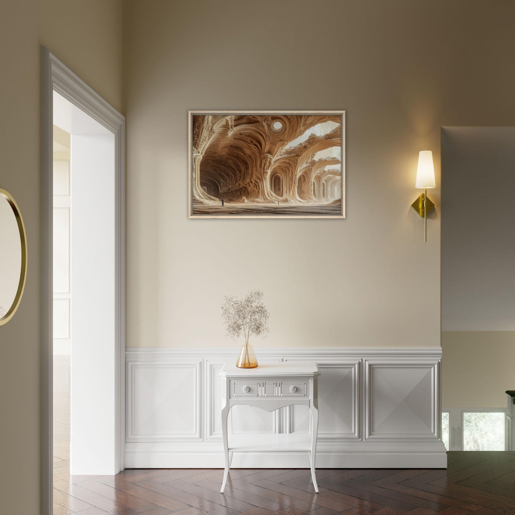 Framed Canvas Landscape - Alien Ruins on the Edge of the Galaxy Ancient 2 - Shop Ai Art WebShop - Digital Art online Store