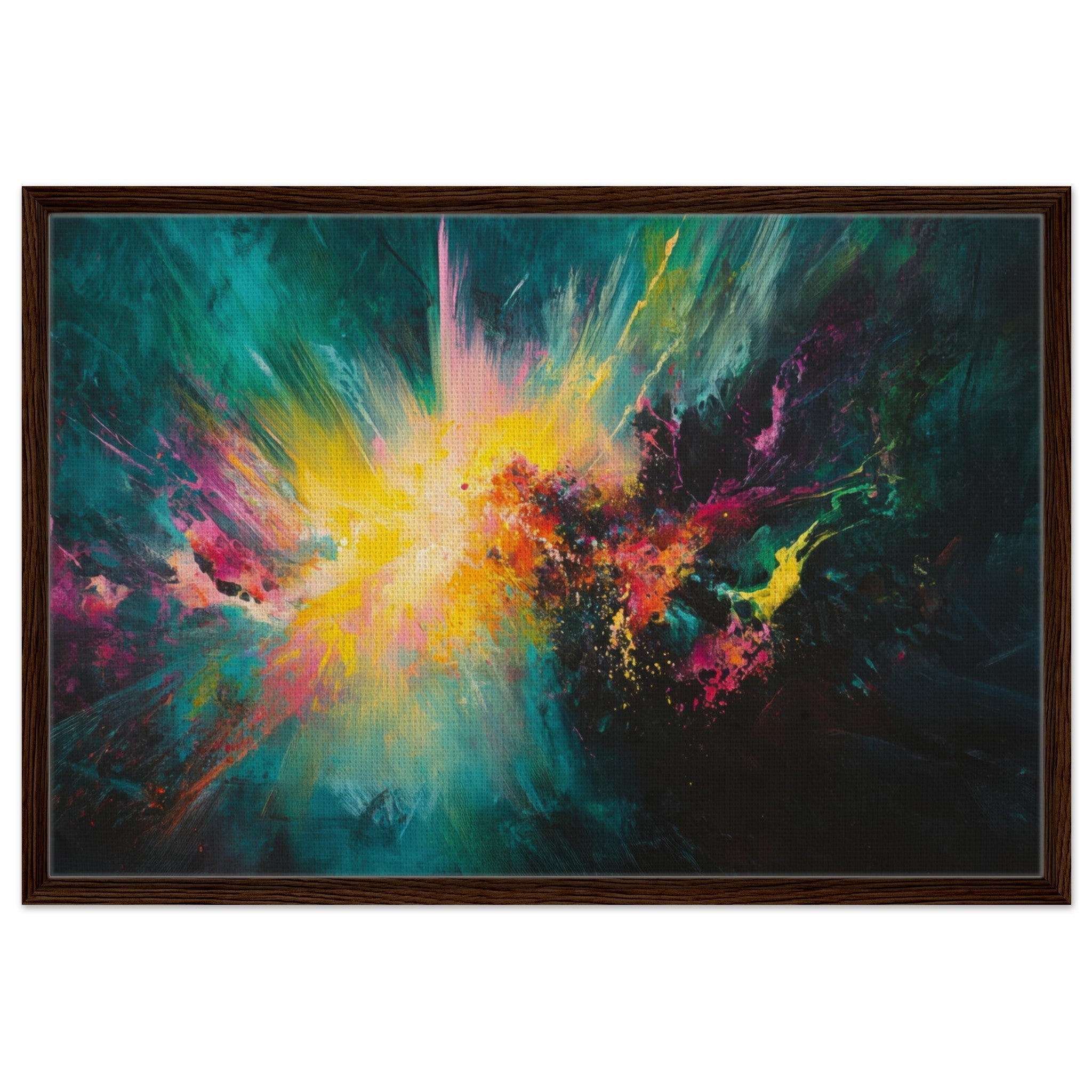 Framed Canvas Landscape - Spectral Dissonance Razor - sharp angular forms - Shop Ai Art WebShop - Digital Art online Store