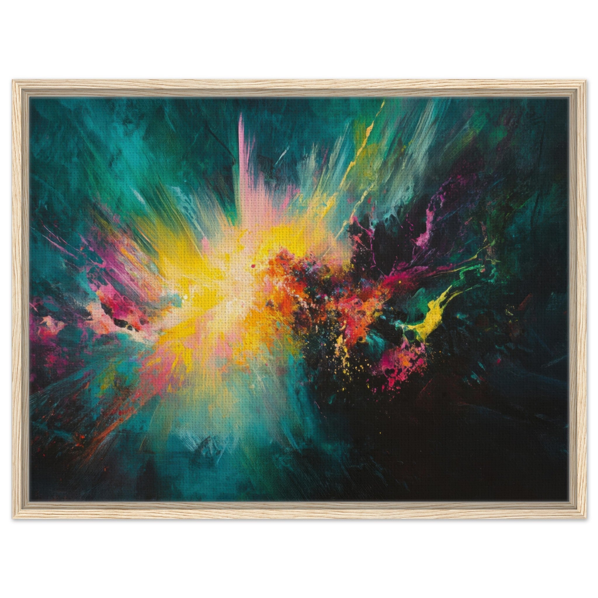 Framed Canvas Landscape - Spectral Dissonance Razor - sharp angular forms - Shop Ai Art WebShop - Digital Art online Store