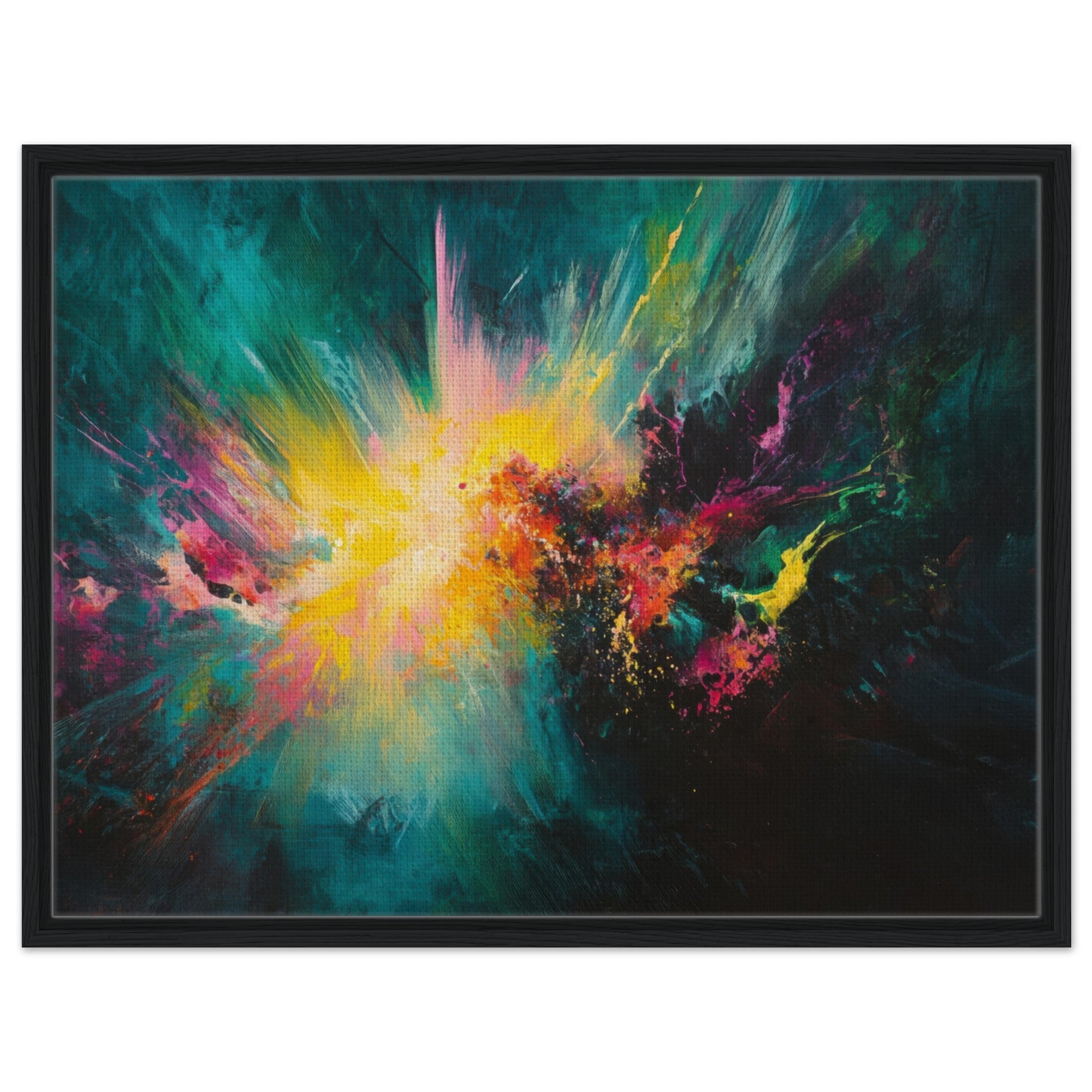 Framed Canvas Landscape - Spectral Dissonance Razor - sharp angular forms - Shop Ai Art WebShop - Digital Art online Store