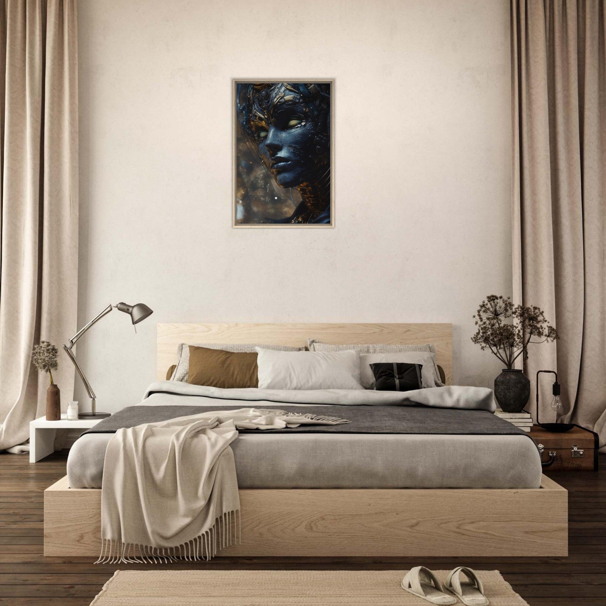 Framed Canvas Portrait - The Cybernetic Dukes Masquerade A lavish master 2 - Shop Ai Art WebShop - Digital Art online Store