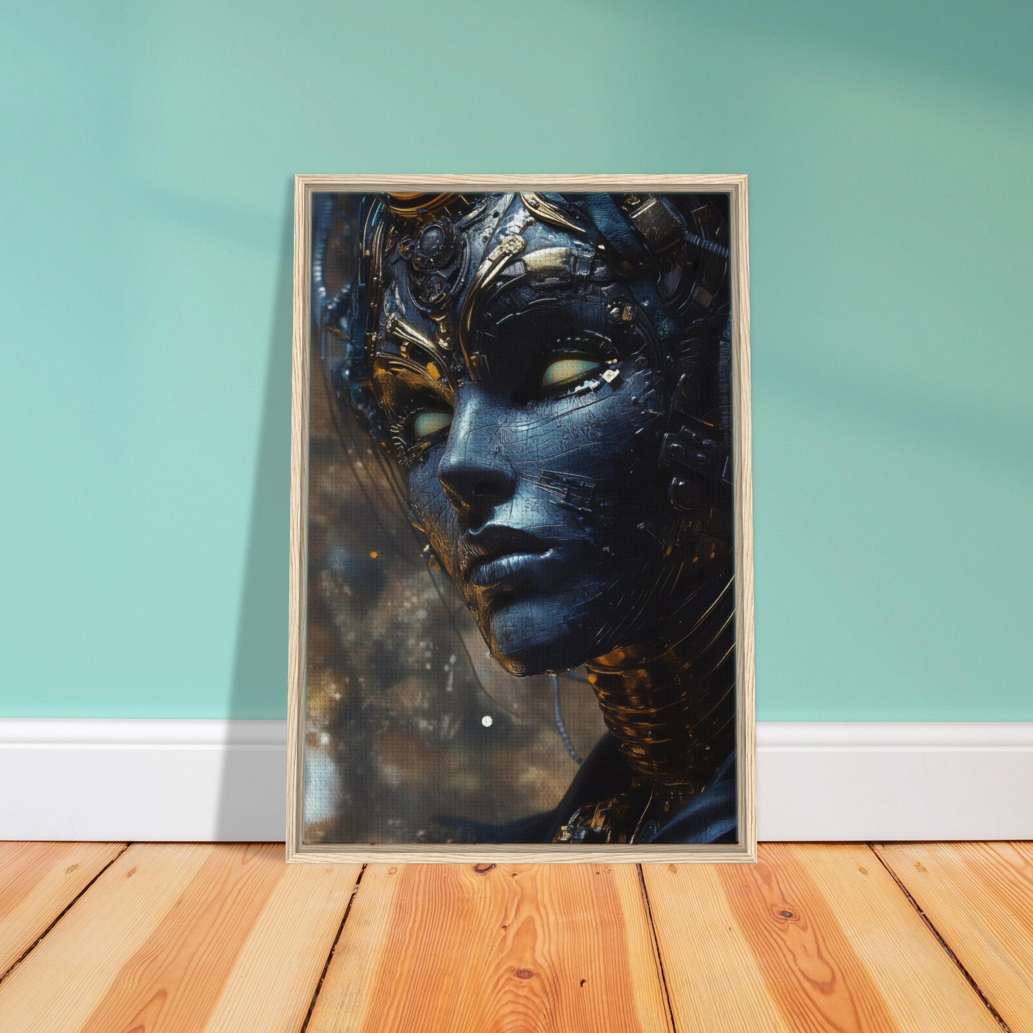 Framed Canvas Portrait - The Cybernetic Dukes Masquerade A lavish master 2 - Shop Ai Art WebShop - Digital Art online Store
