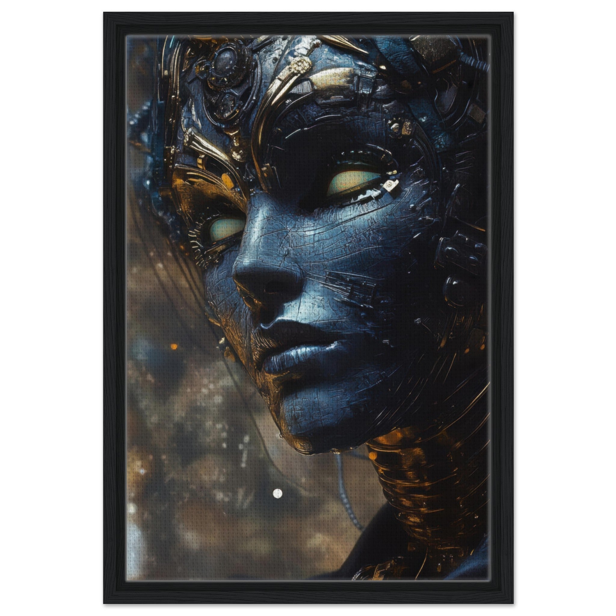 Framed Canvas Portrait - The Cybernetic Dukes Masquerade A lavish master 2 - Shop Ai Art WebShop - Digital Art online Store