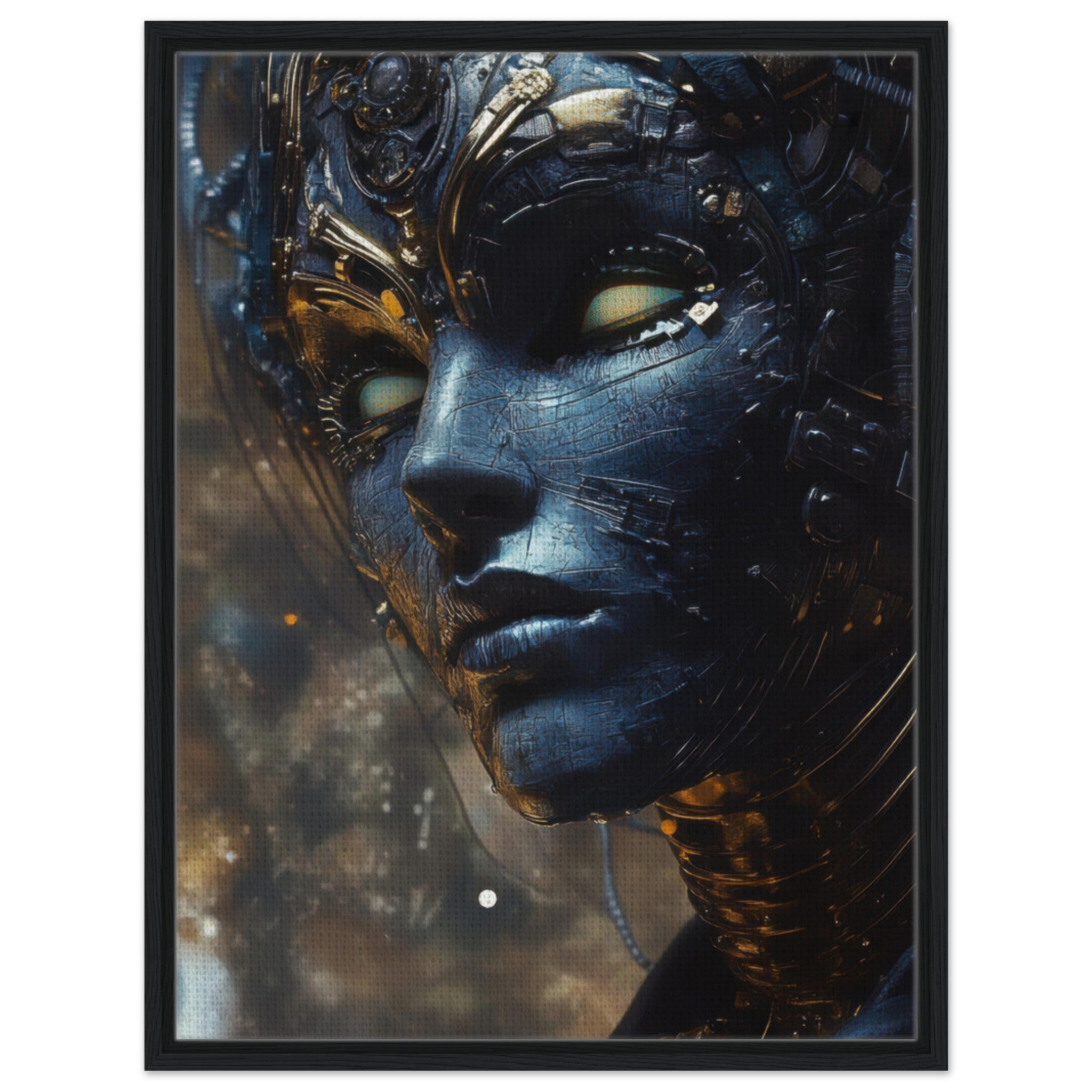 Framed Canvas Portrait - The Cybernetic Dukes Masquerade A lavish master 2 - Shop Ai Art WebShop - Digital Art online Store