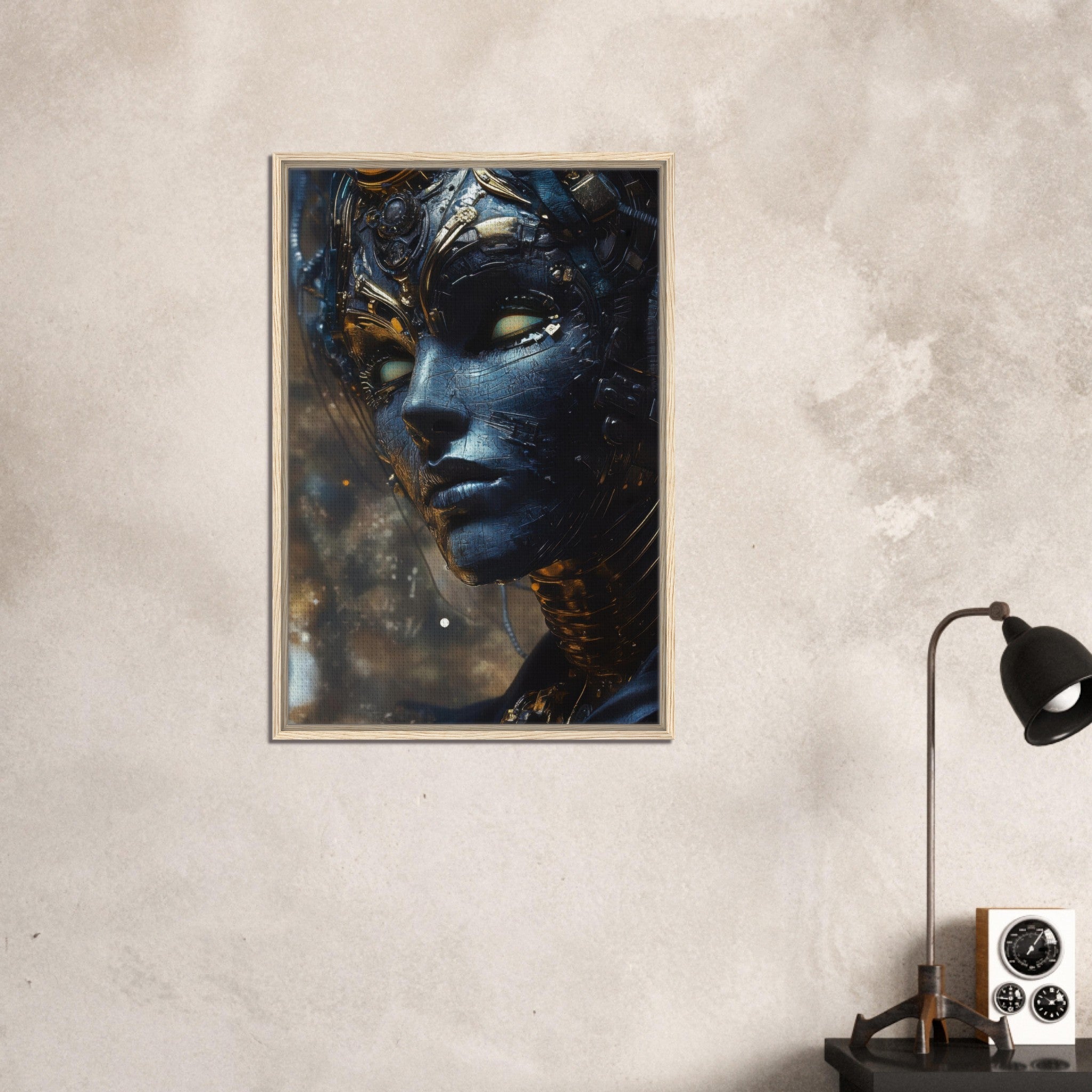 Framed Canvas Portrait - The Cybernetic Dukes Masquerade A lavish master 2 - Shop Ai Art WebShop - Digital Art online Store