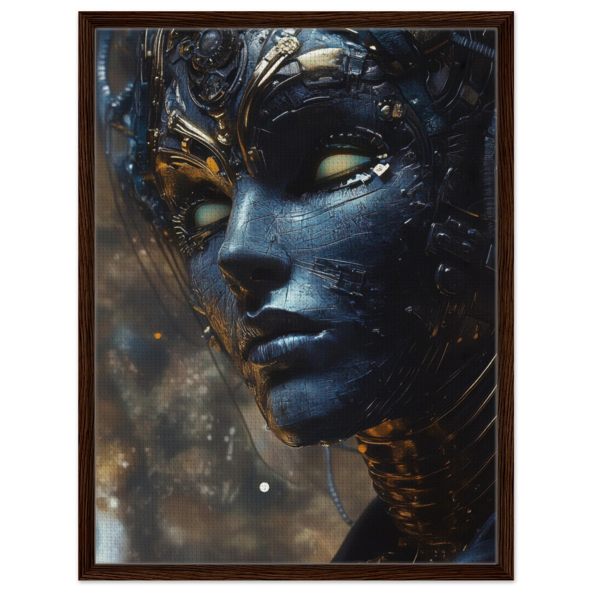 Framed Canvas Portrait - The Cybernetic Dukes Masquerade A lavish master 2 - Shop Ai Art WebShop - Digital Art online Store