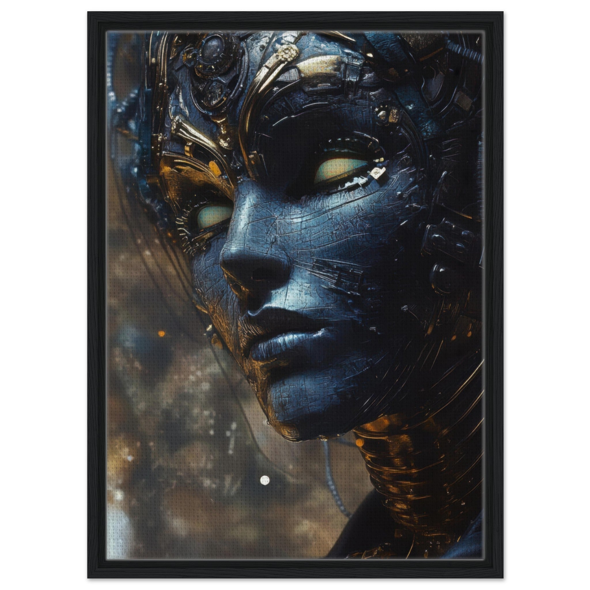 Framed Canvas Portrait - The Cybernetic Dukes Masquerade A lavish master 2 - Shop Ai Art WebShop - Digital Art online Store