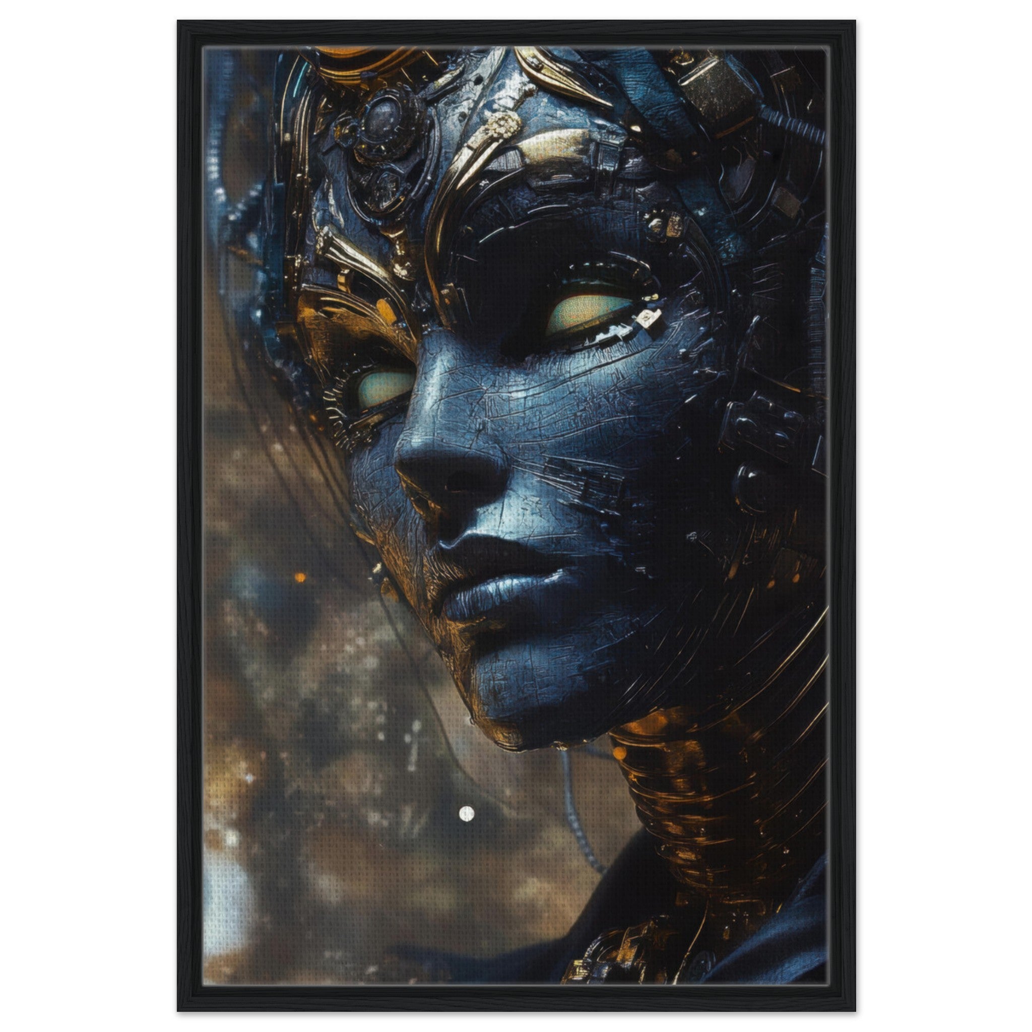 Framed Canvas Portrait - The Cybernetic Dukes Masquerade A lavish master 2 - Shop Ai Art WebShop - Digital Art online Store