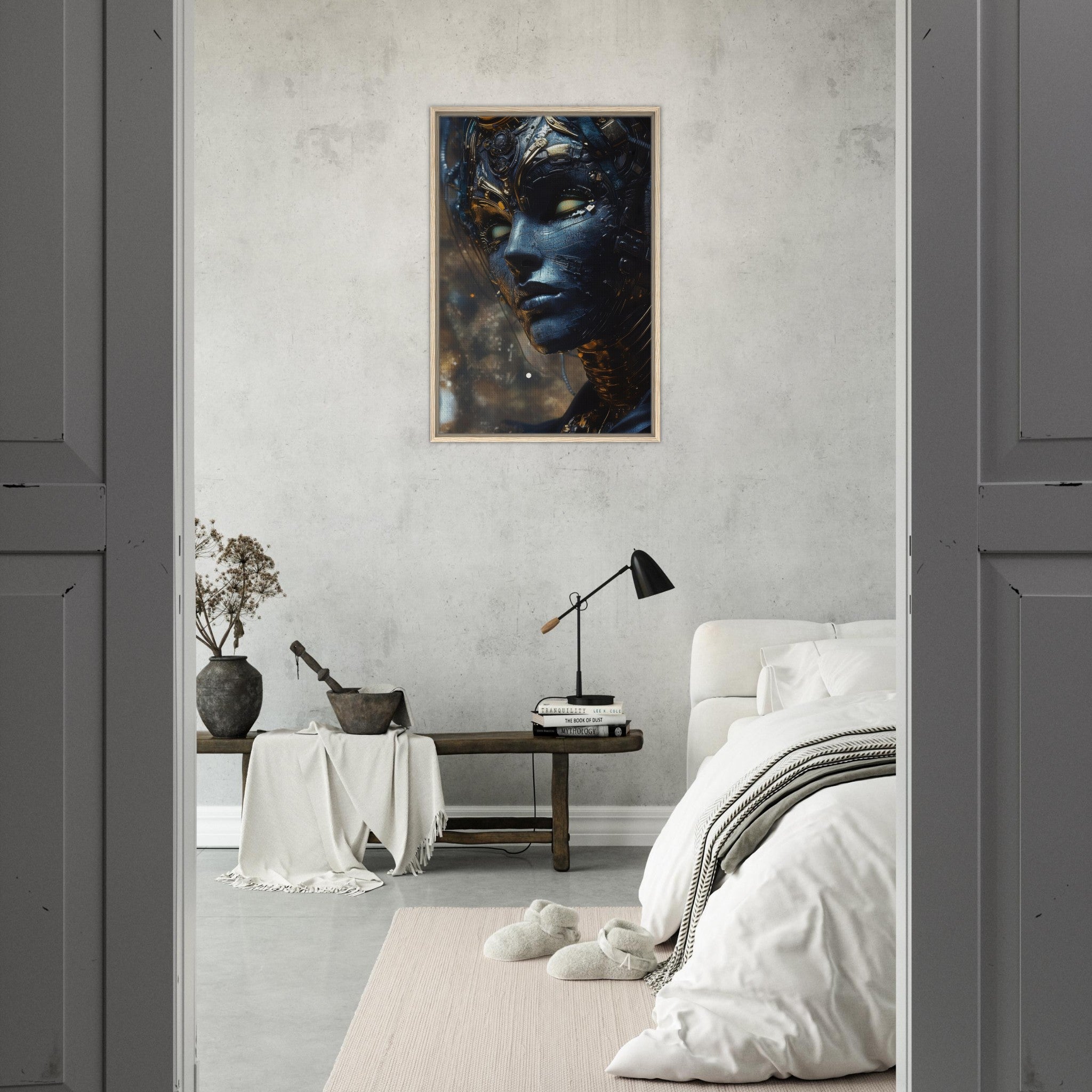 Framed Canvas Portrait - The Cybernetic Dukes Masquerade A lavish master 2 - Shop Ai Art WebShop - Digital Art online Store