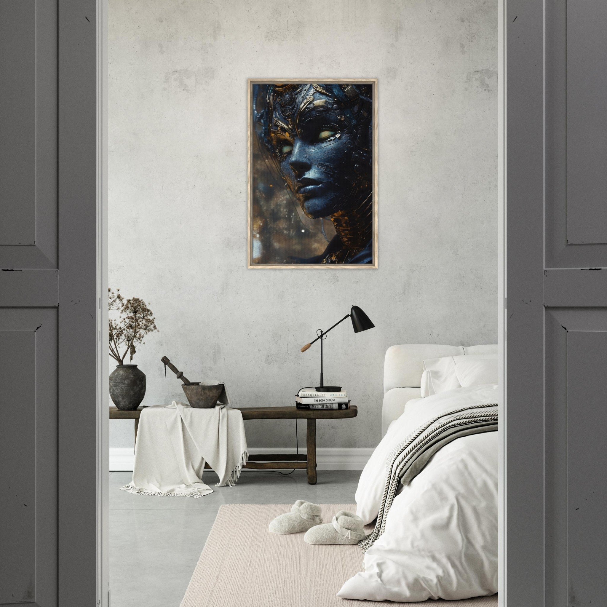 Framed Canvas Portrait - The Cybernetic Dukes Masquerade A lavish master 2 - Shop Ai Art WebShop - Digital Art online Store
