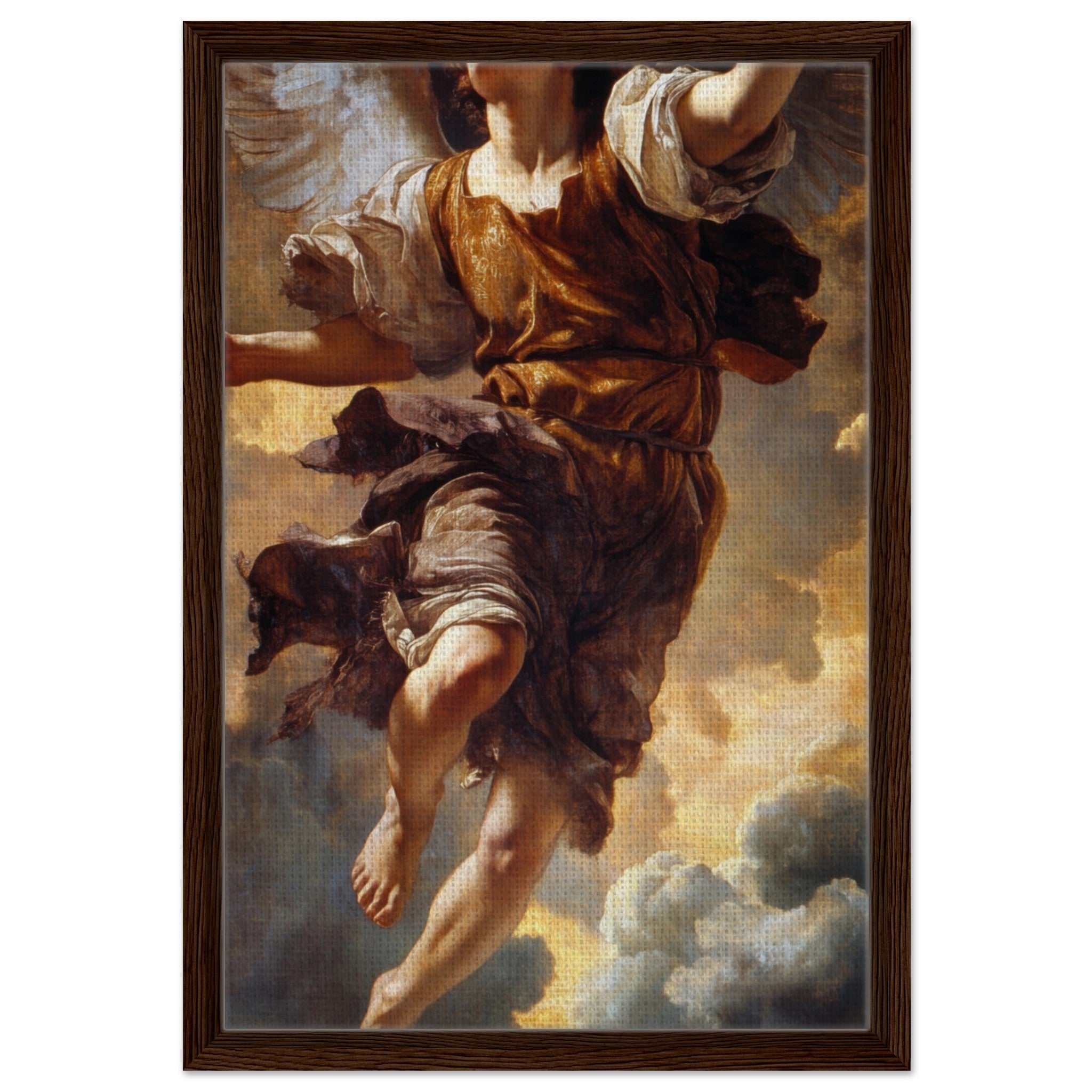 Framed Canvas Portrait - The Fallen Angels Descent Baroque Mythological 2 - Shop Ai Art WebShop - Digital Art online Store