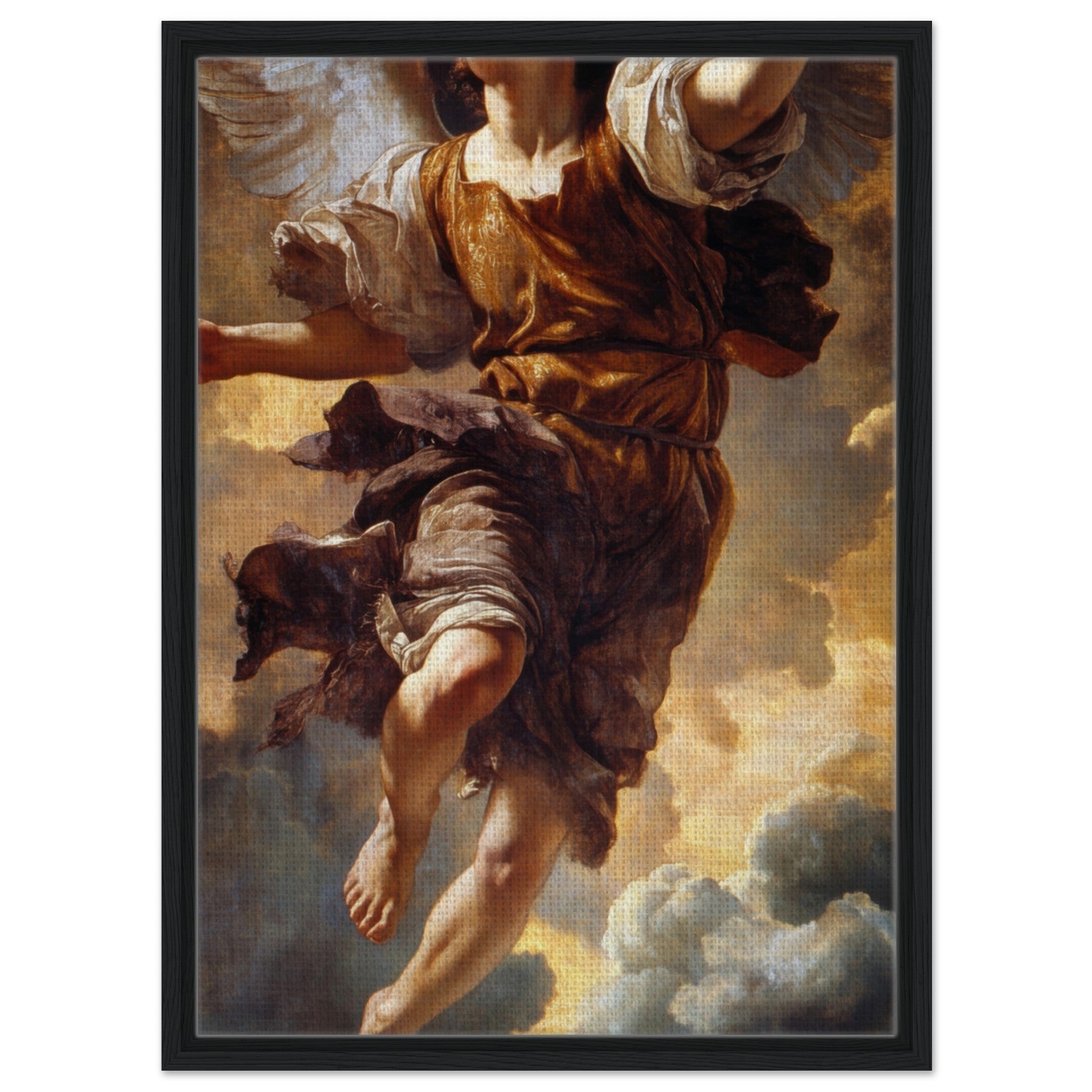 Framed Canvas Portrait - The Fallen Angels Descent Baroque Mythological 2 - Shop Ai Art WebShop - Digital Art online Store