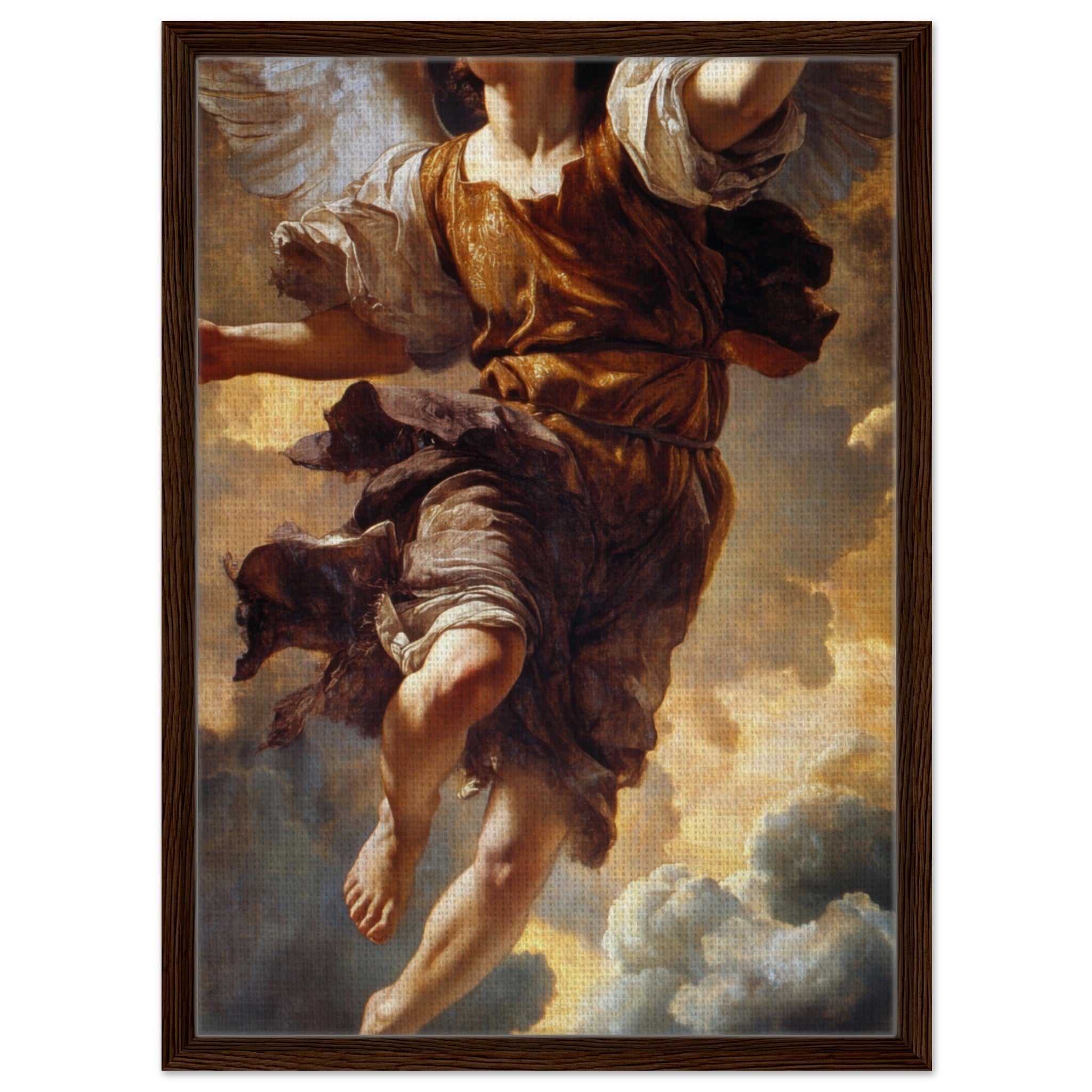 Framed Canvas Portrait - The Fallen Angels Descent Baroque Mythological 2 - Shop Ai Art WebShop - Digital Art online Store