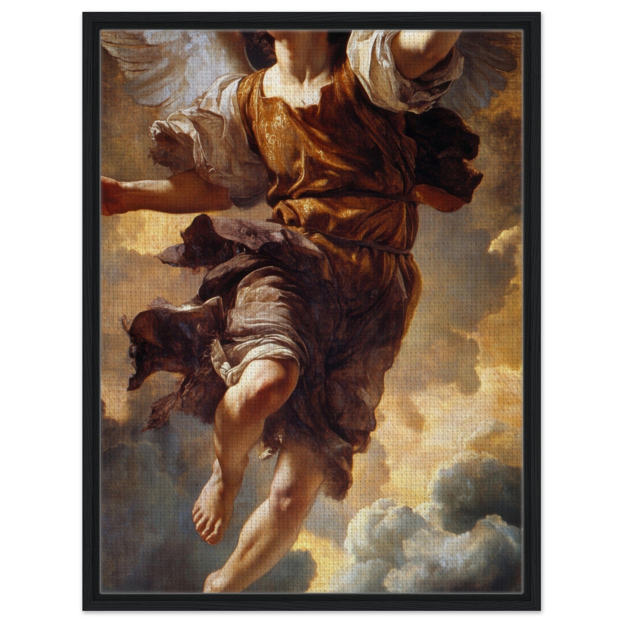 Framed Canvas Portrait - The Fallen Angels Descent Baroque Mythological 2 - Shop Ai Art WebShop - Digital Art online Store
