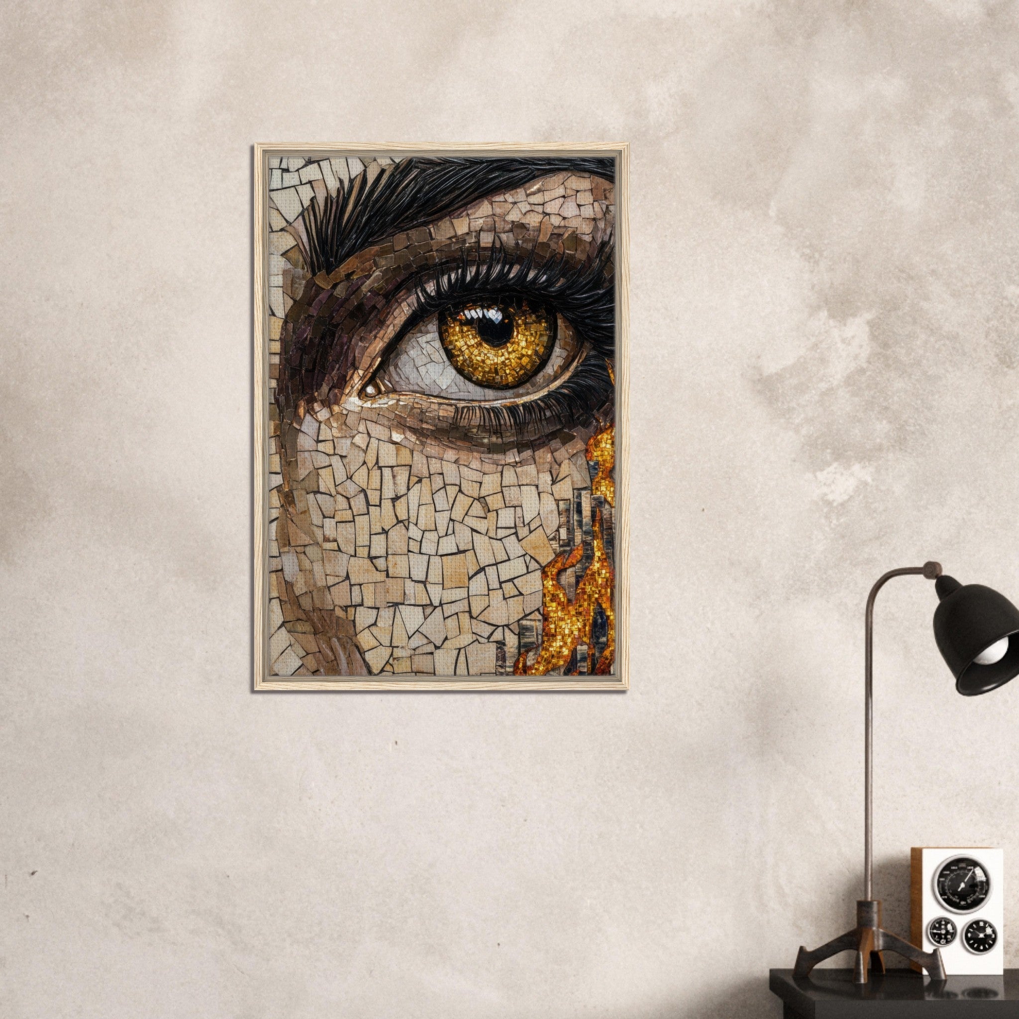 Framed Canvas Portrait - The Oracles Forbidden Prophecy Byzantine Mosaic 2 - Shop Ai Art WebShop - Digital Art online Store