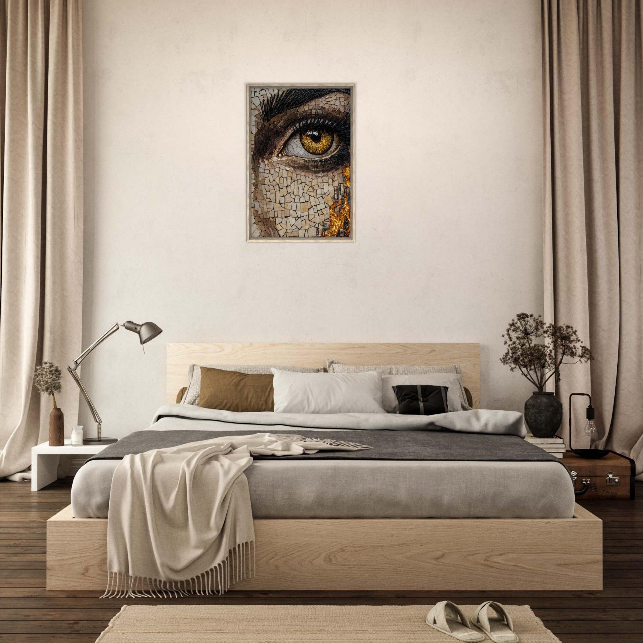 Framed Canvas Portrait - The Oracles Forbidden Prophecy Byzantine Mosaic 2 - Shop Ai Art WebShop - Digital Art online Store