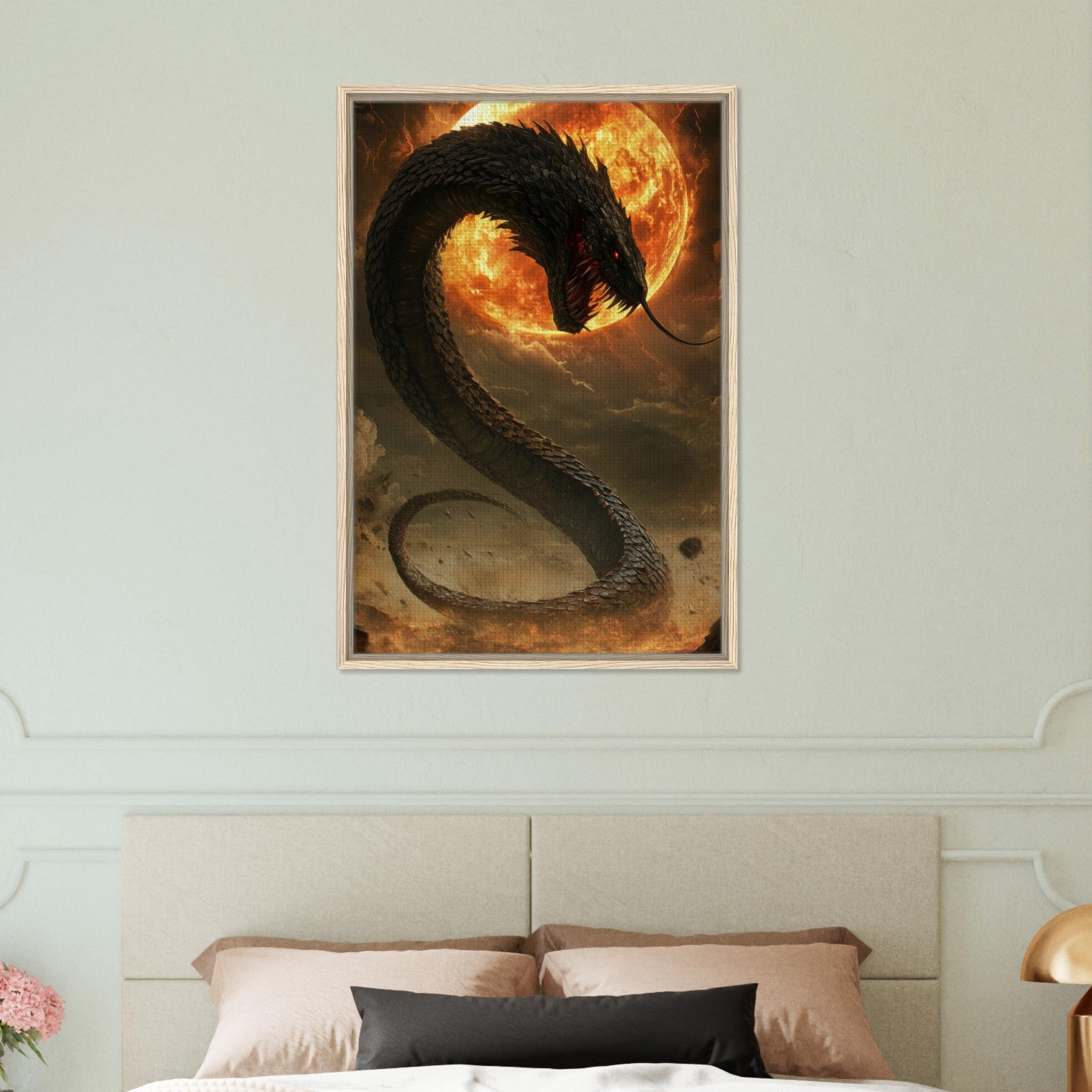 Framed Canvas Portrait - The Wrath of Apophis Dark Fantasy A Dark Fantasy 2 - Shop Ai Art WebShop - Digital Art online Store