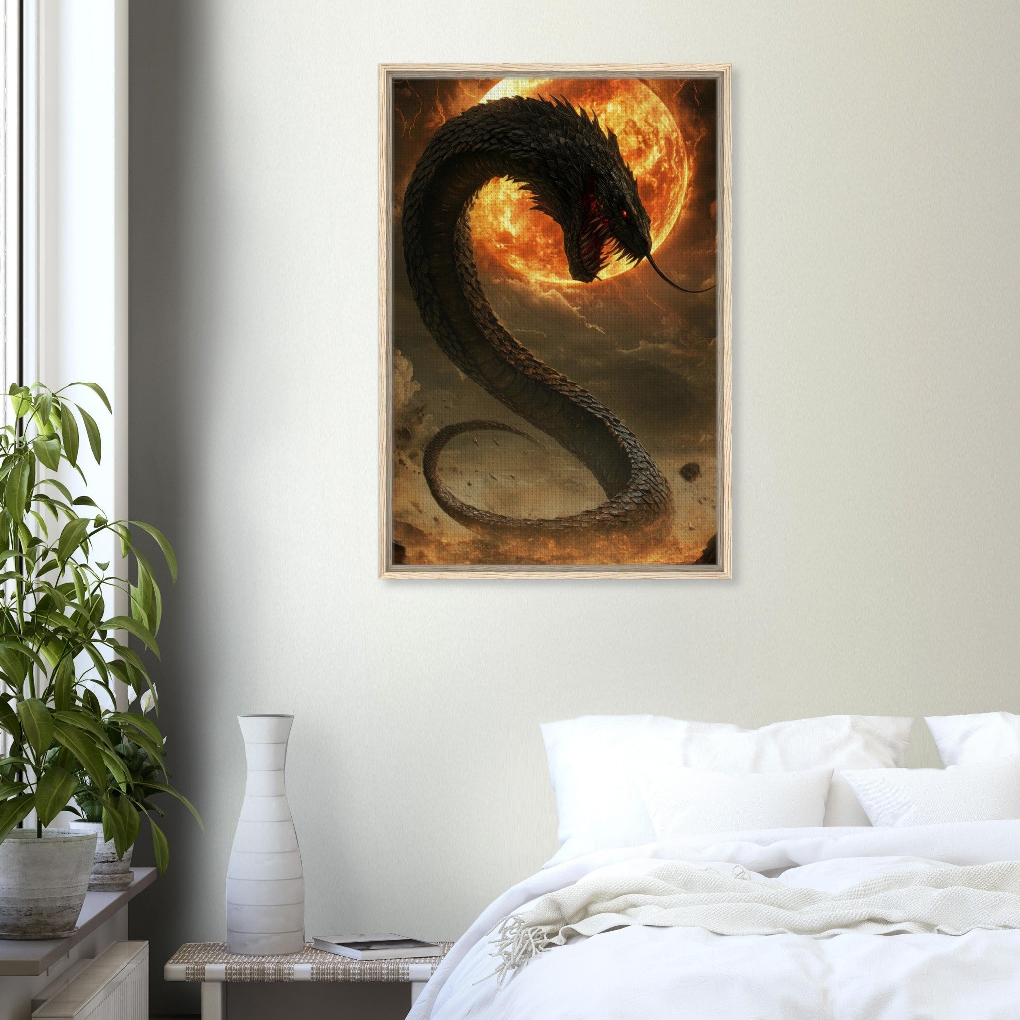 Framed Canvas Portrait - The Wrath of Apophis Dark Fantasy A Dark Fantasy 2 - Shop Ai Art WebShop - Digital Art online Store