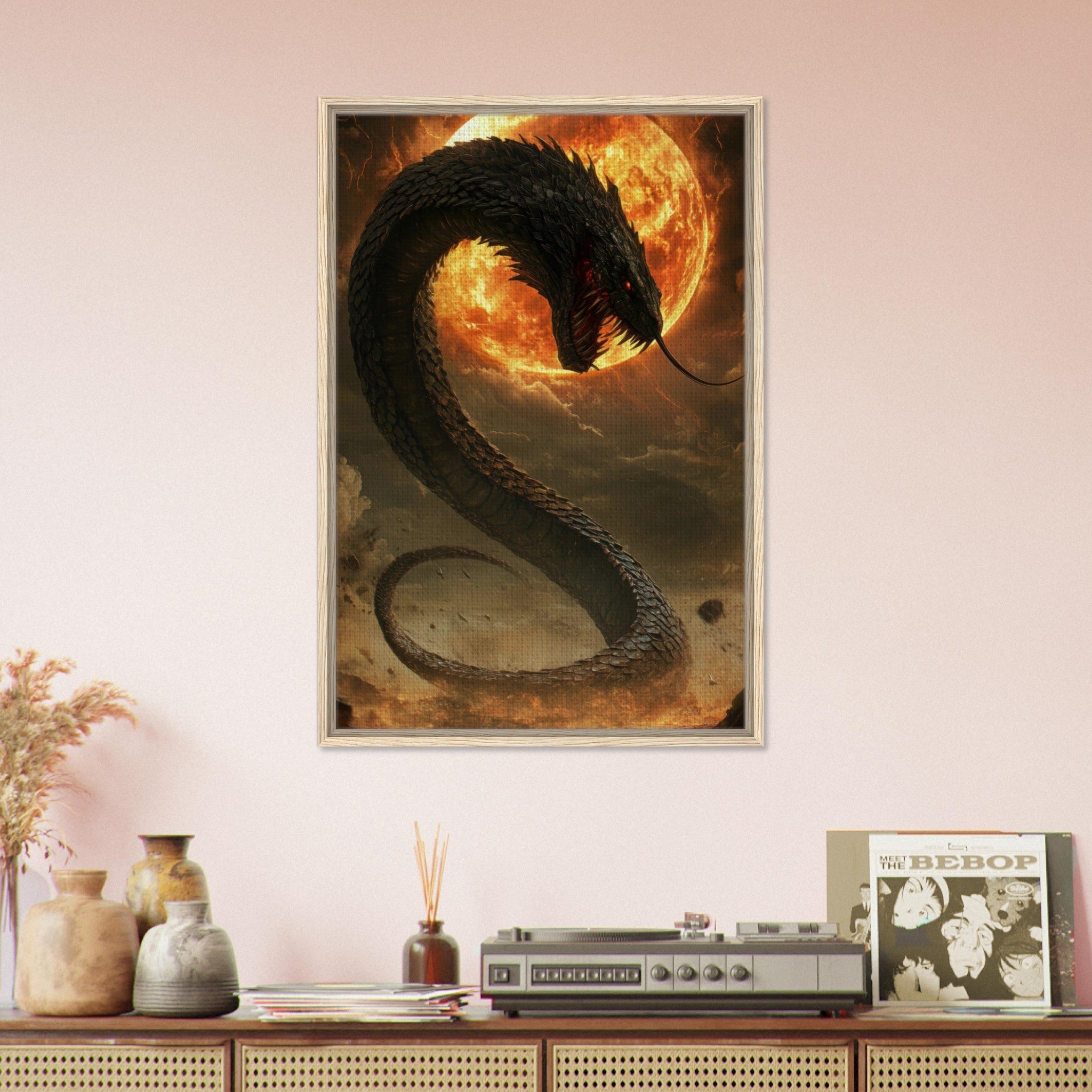 Framed Canvas Portrait - The Wrath of Apophis Dark Fantasy A Dark Fantasy 2 - Shop Ai Art WebShop - Digital Art online Store