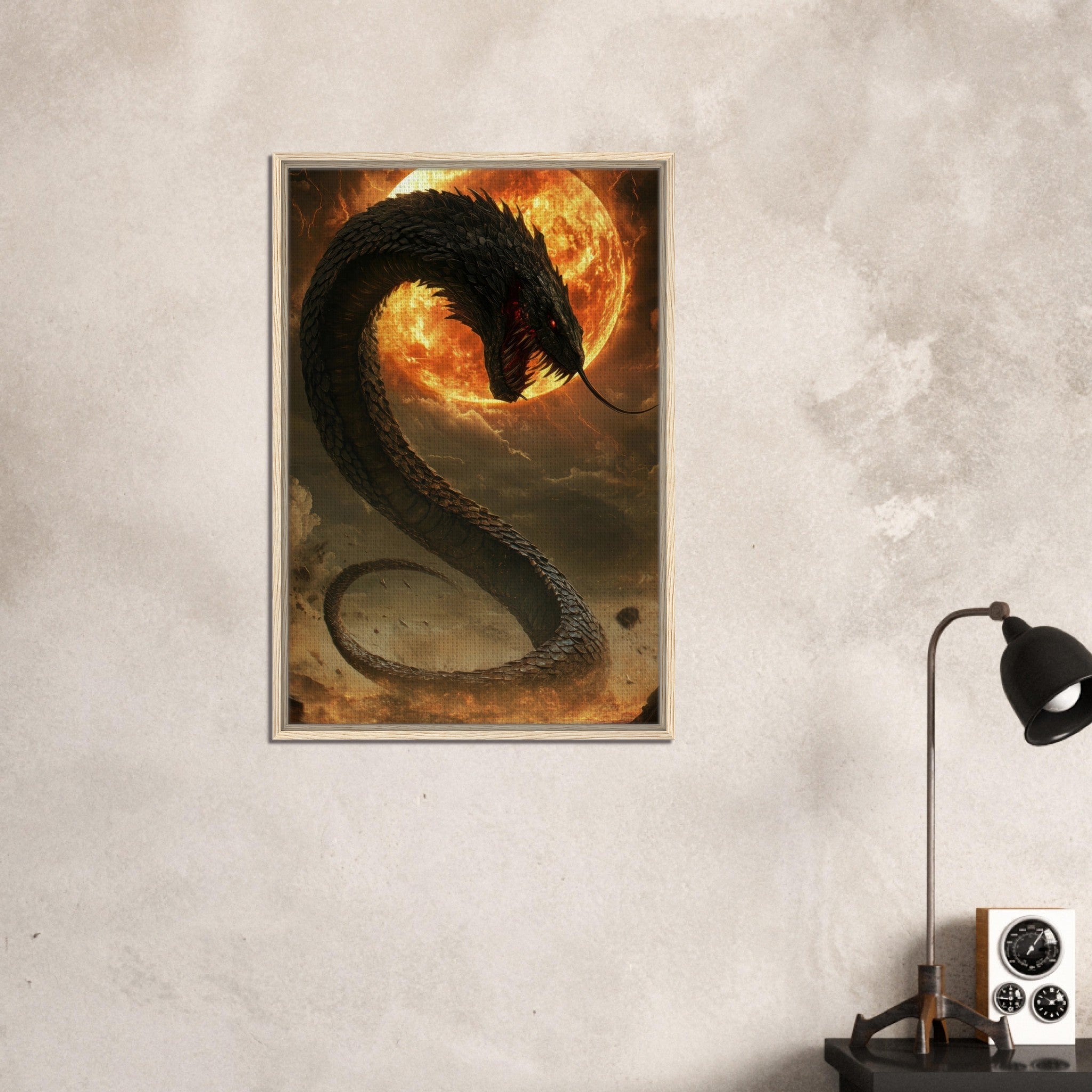 Framed Canvas Portrait - The Wrath of Apophis Dark Fantasy A Dark Fantasy 2 - Shop Ai Art WebShop - Digital Art online Store