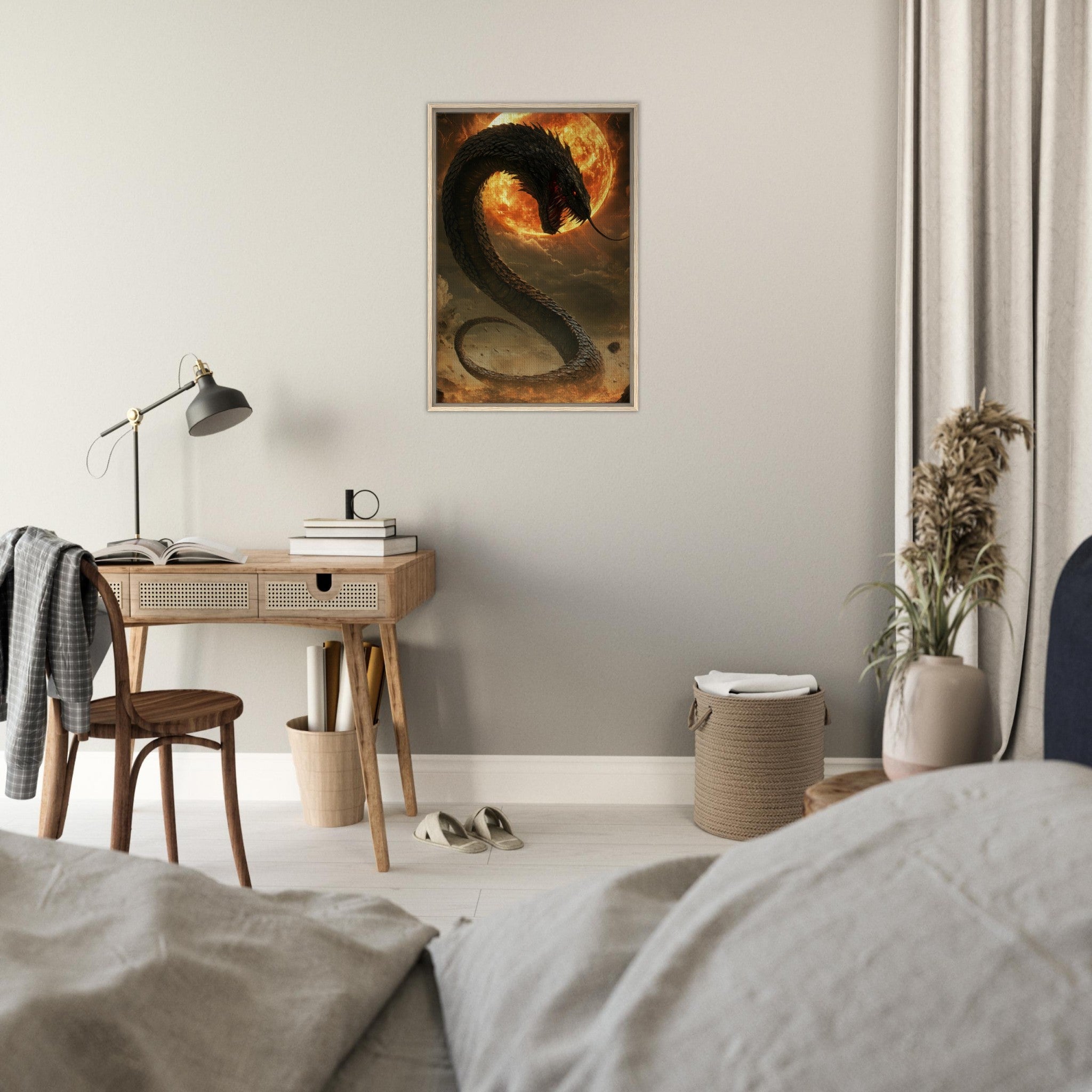 Framed Canvas Portrait - The Wrath of Apophis Dark Fantasy A Dark Fantasy 2 - Shop Ai Art WebShop - Digital Art online Store