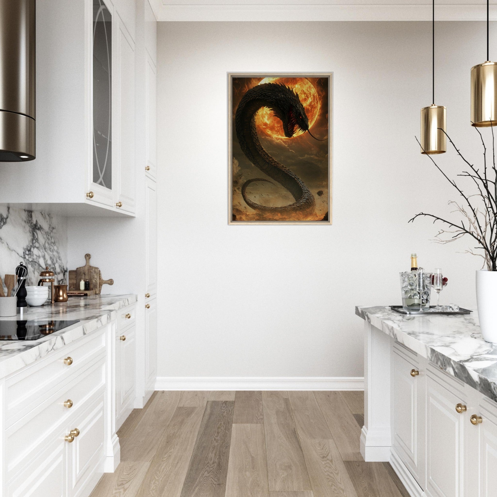 Framed Canvas Portrait - The Wrath of Apophis Dark Fantasy A Dark Fantasy 2 - Shop Ai Art WebShop - Digital Art online Store