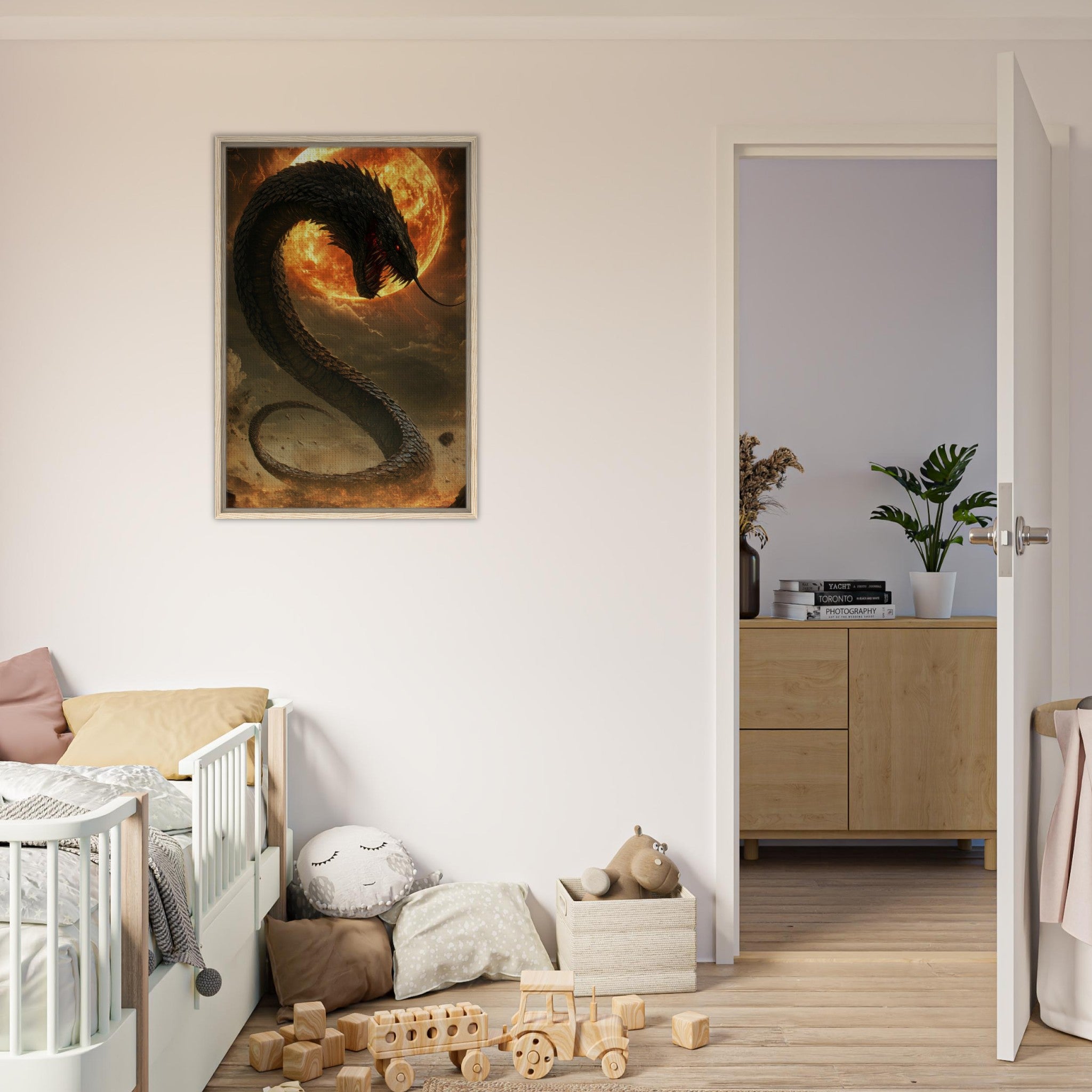 Framed Canvas Portrait - The Wrath of Apophis Dark Fantasy A Dark Fantasy 2 - Shop Ai Art WebShop - Digital Art online Store