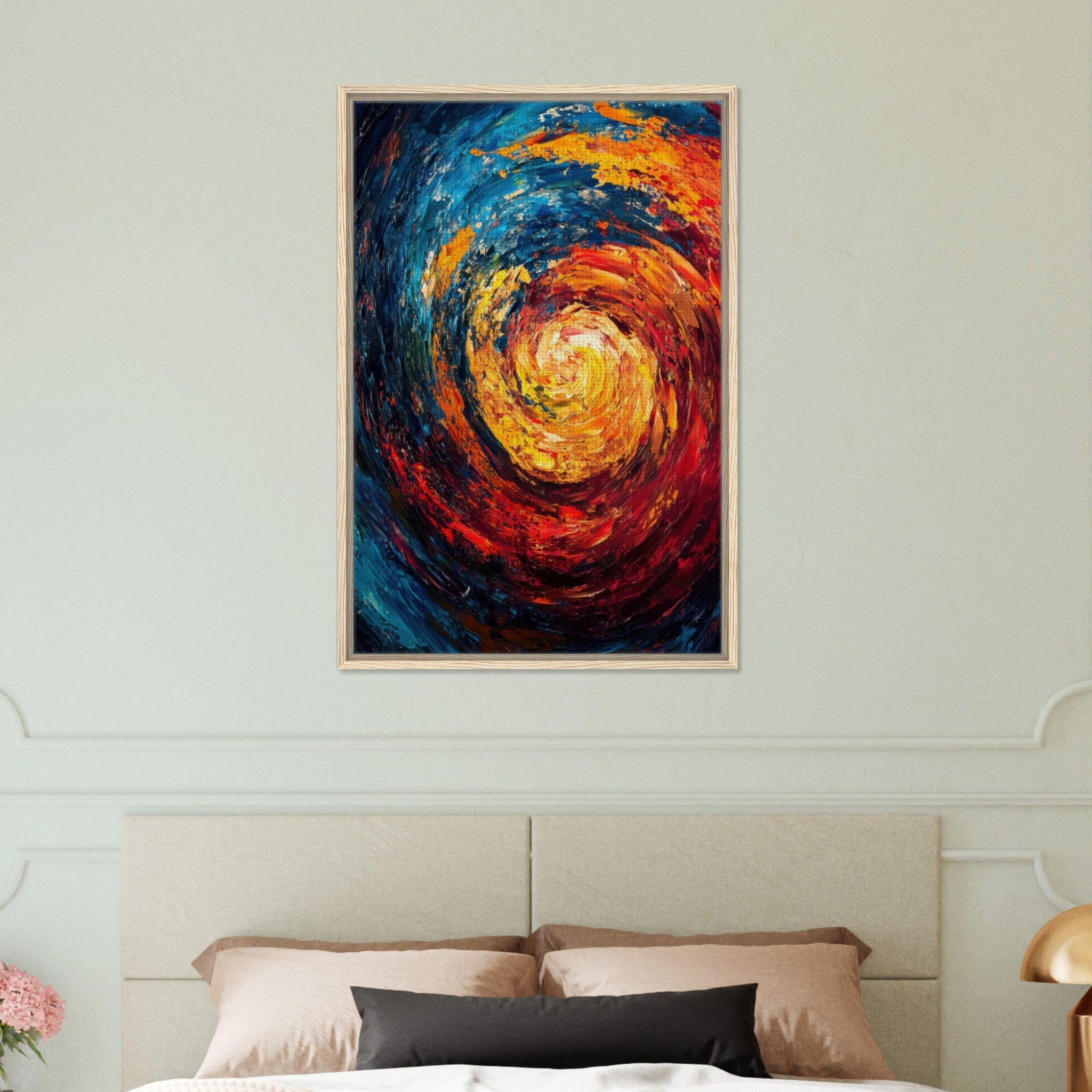 Framed Canvas Portrait - Vortex of Emotions A swirling fusion of vagrant - Shop Ai Art WebShop - Digital Art online Store