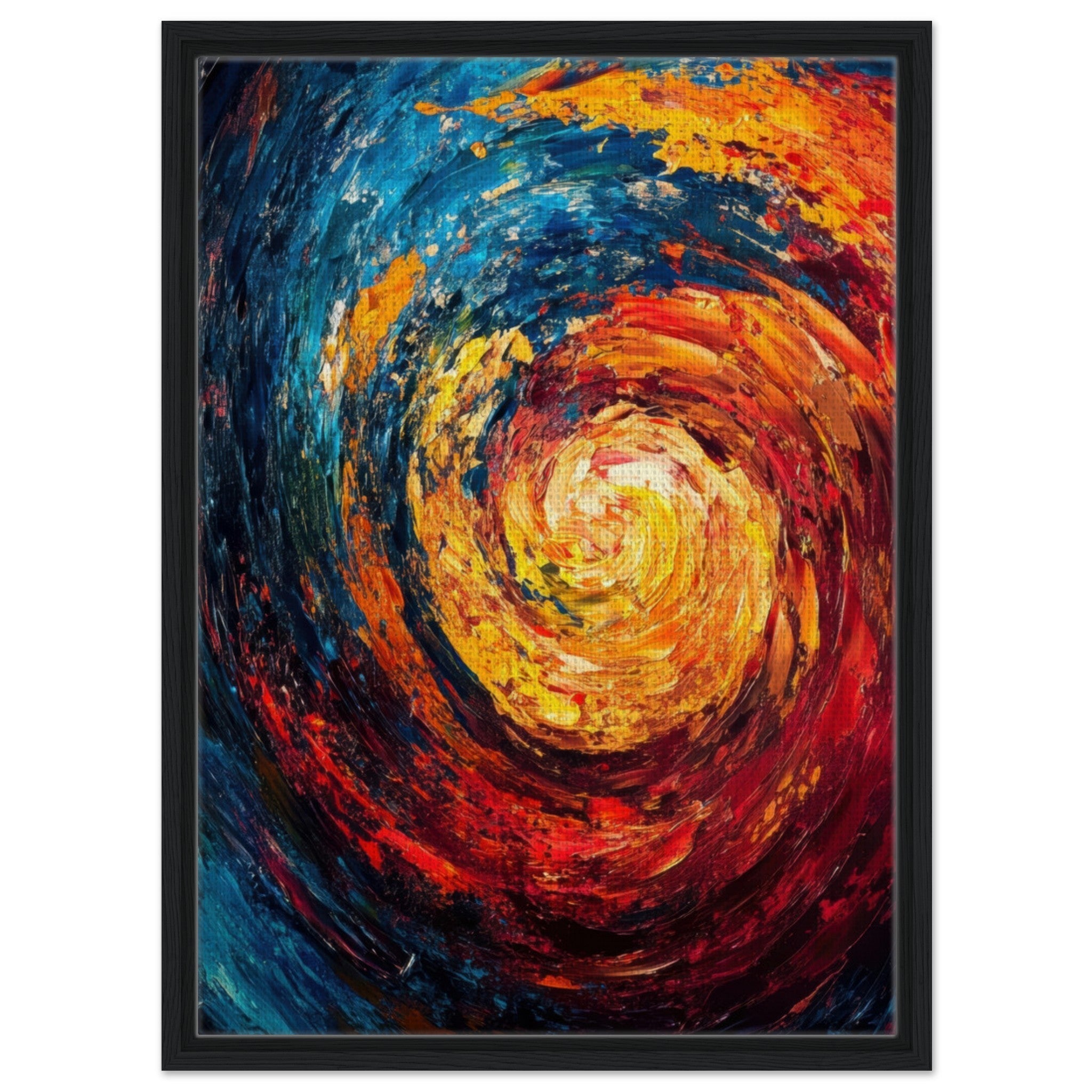 Framed Canvas Portrait - Vortex of Emotions A swirling fusion of vagrant - Shop Ai Art WebShop - Digital Art online Store