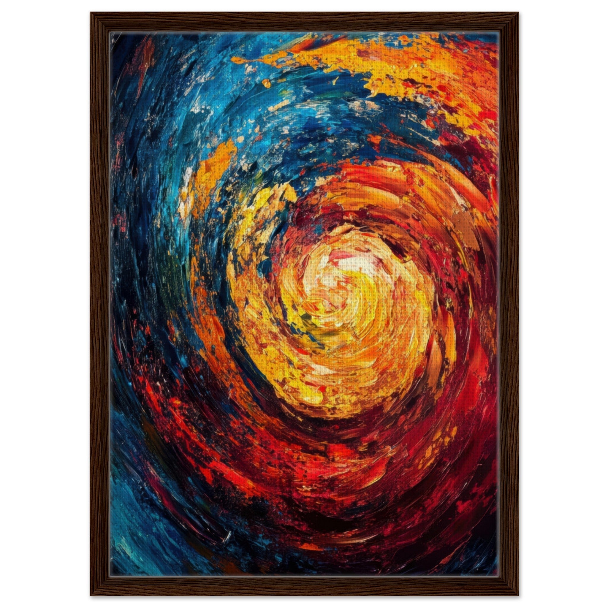 Framed Canvas Portrait - Vortex of Emotions A swirling fusion of vagrant - Shop Ai Art WebShop - Digital Art online Store