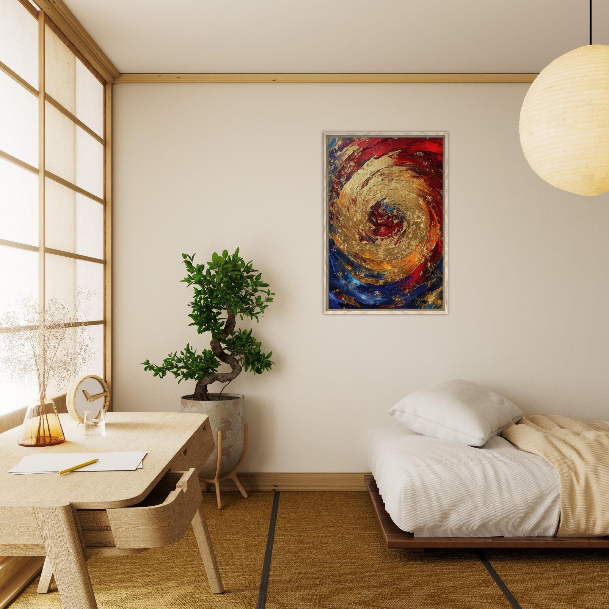 Framed Canvas Portrait - Vortex of Emotions A swirling fusion of vagrant 2 - Shop Ai Art WebShop - Digital Art online Store