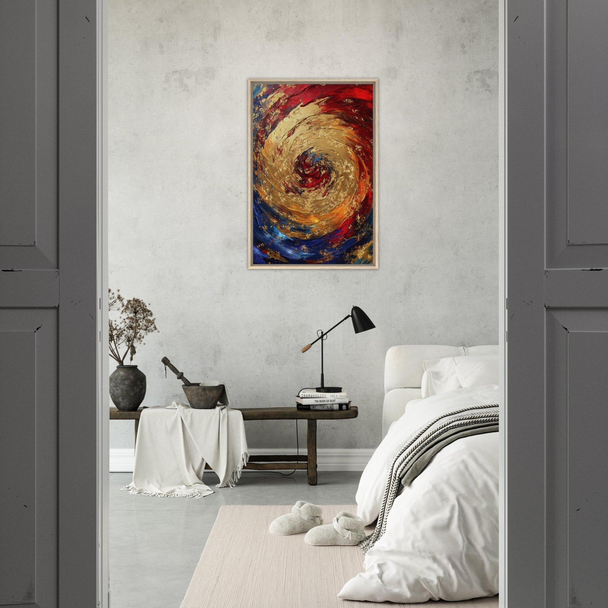 Framed Canvas Portrait - Vortex of Emotions A swirling fusion of vagrant 2 - Shop Ai Art WebShop - Digital Art online Store