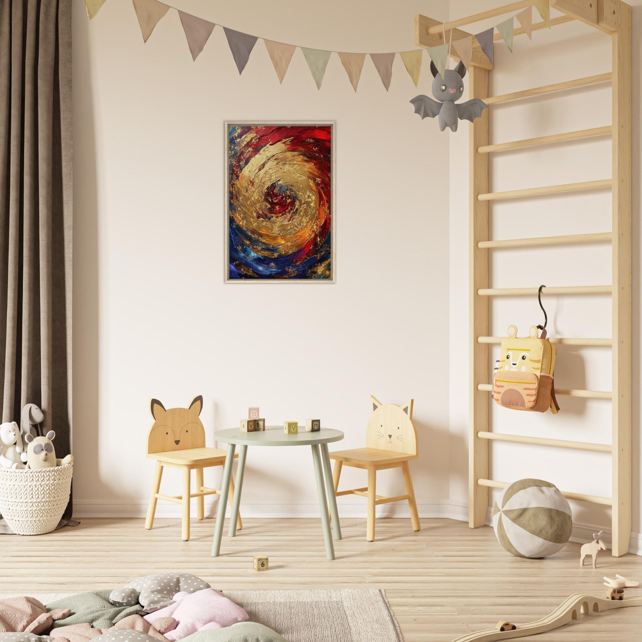 Framed Canvas Portrait - Vortex of Emotions A swirling fusion of vagrant 2 - Shop Ai Art WebShop - Digital Art online Store