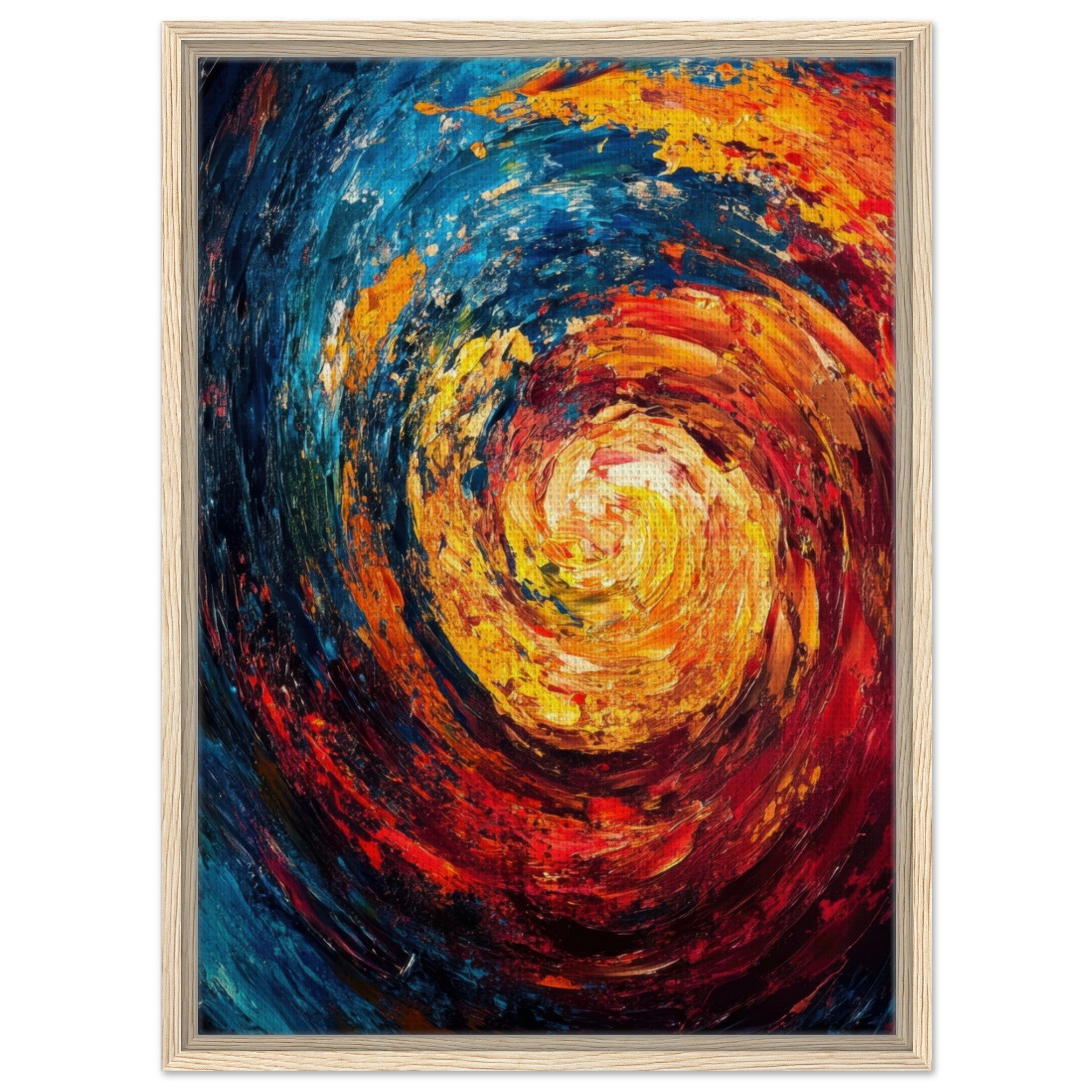 Framed Canvas Portrait - Vortex of Emotions A swirling fusion of vagrant - Shop Ai Art WebShop - Digital Art online Store