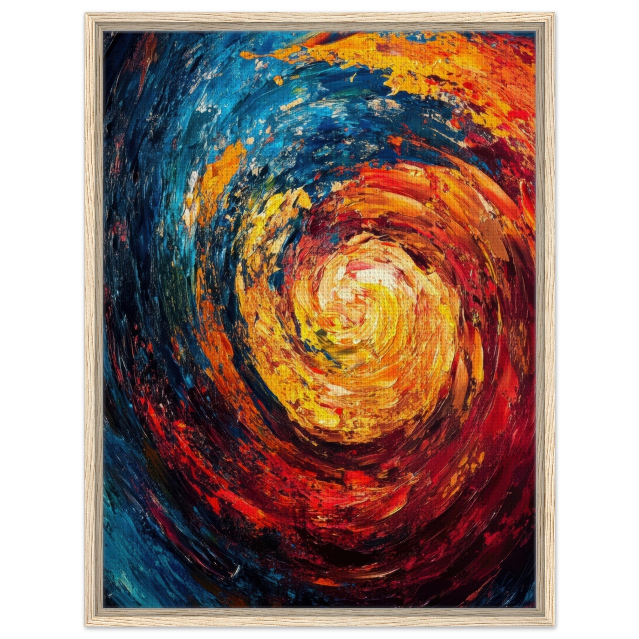 Framed Canvas Portrait - Vortex of Emotions A swirling fusion of vagrant - Shop Ai Art WebShop - Digital Art online Store