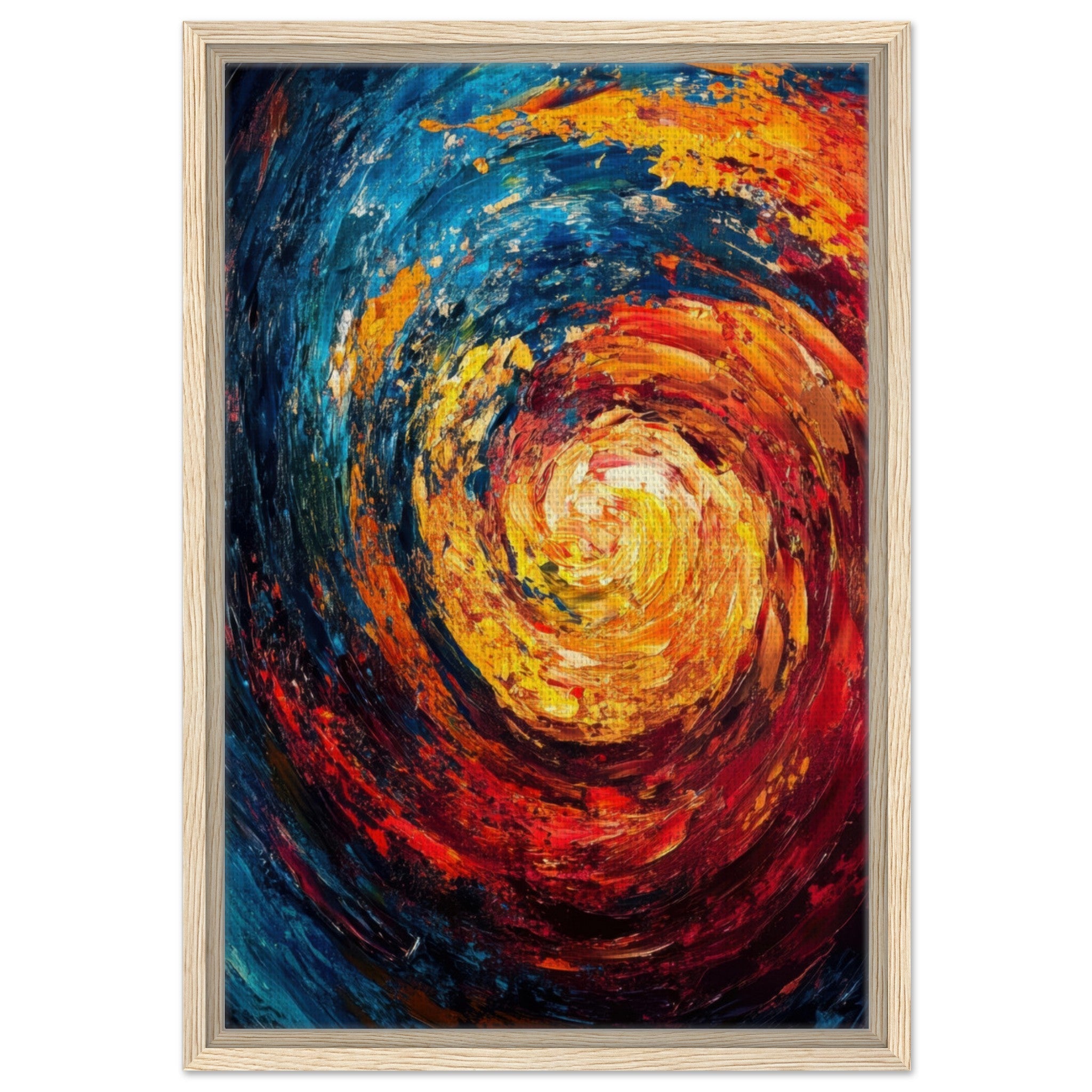 Framed Canvas Portrait - Vortex of Emotions A swirling fusion of vagrant - Shop Ai Art WebShop - Digital Art online Store