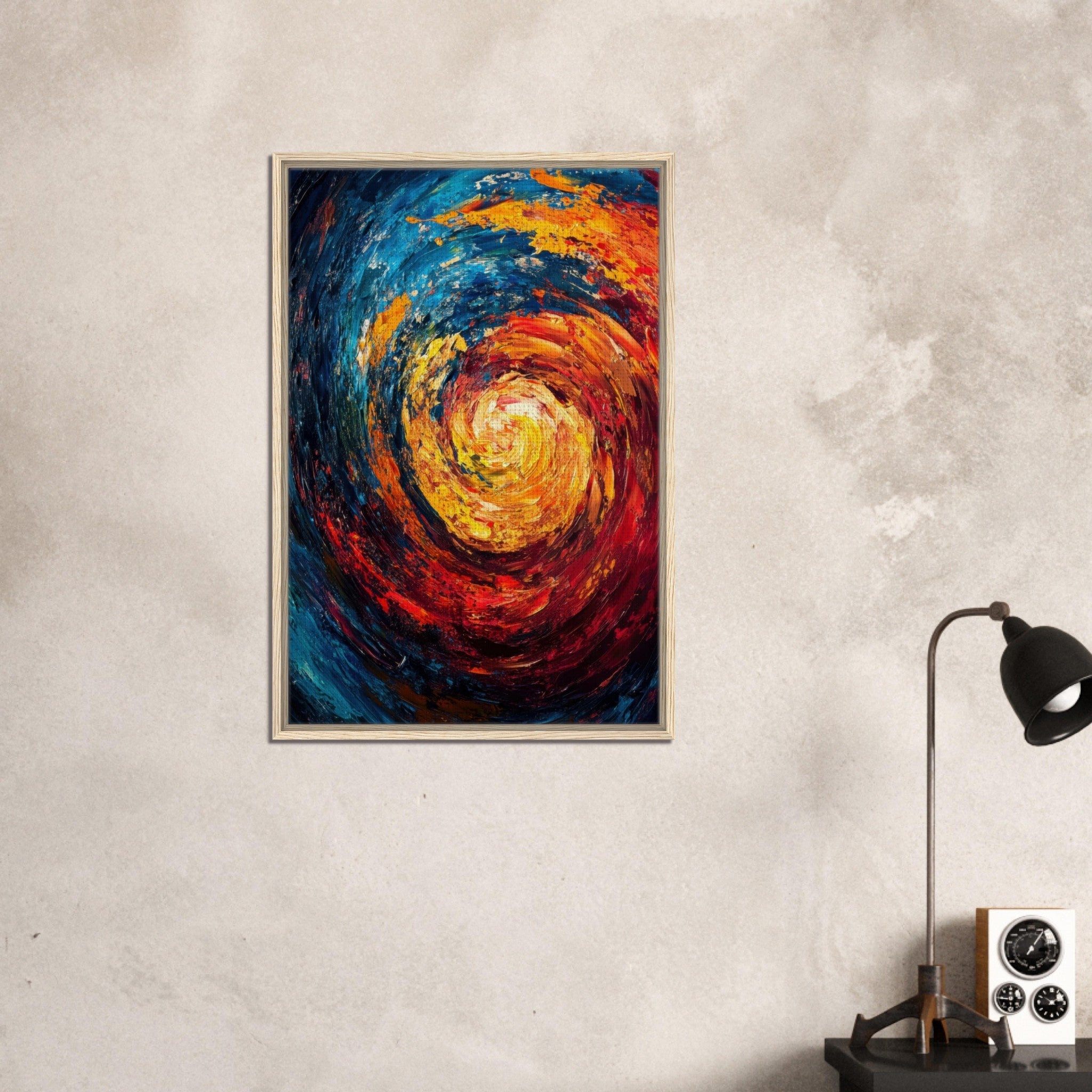 Framed Canvas Portrait - Vortex of Emotions A swirling fusion of vagrant - Shop Ai Art WebShop - Digital Art online Store