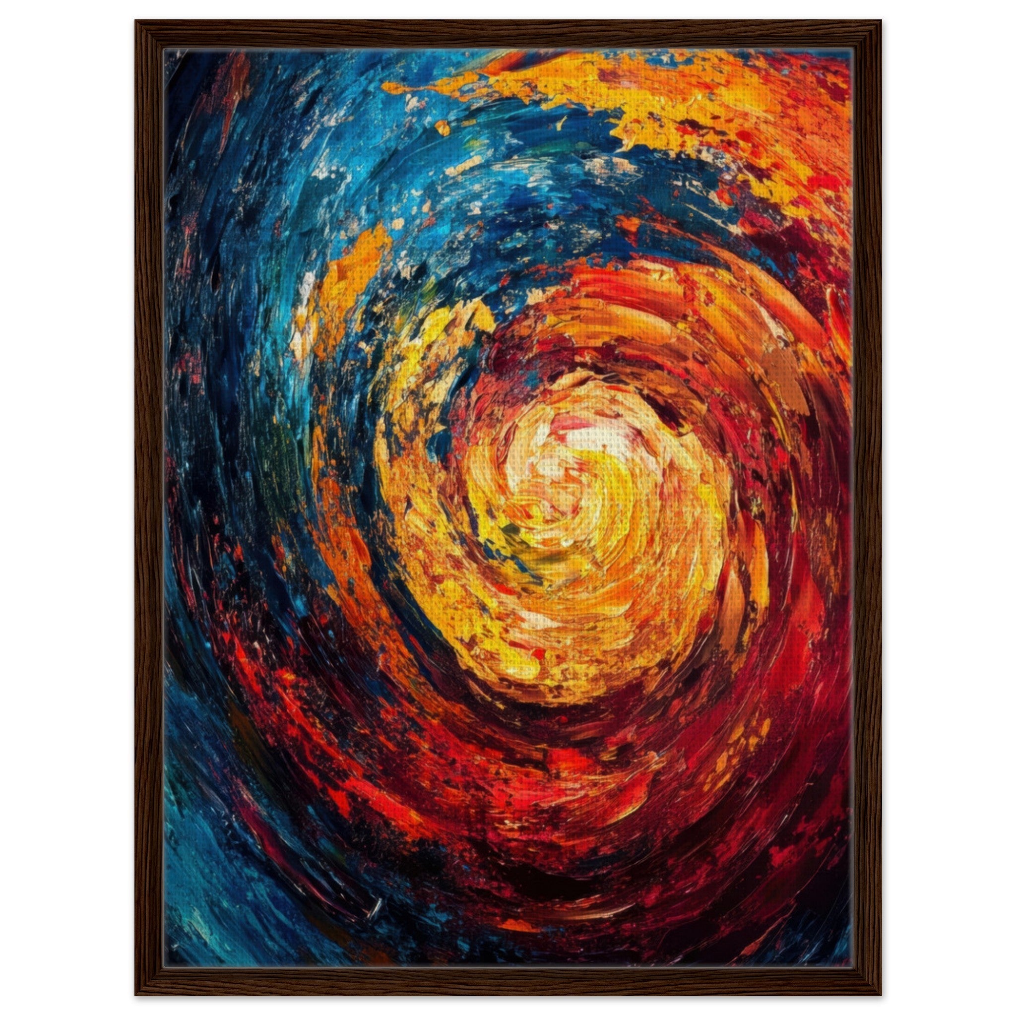 Framed Canvas Portrait - Vortex of Emotions A swirling fusion of vagrant - Shop Ai Art WebShop - Digital Art online Store