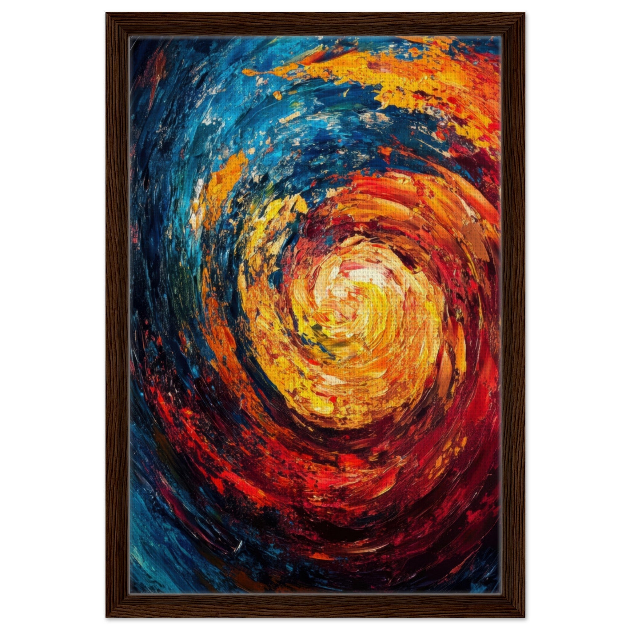 Framed Canvas Portrait - Vortex of Emotions A swirling fusion of vagrant - Shop Ai Art WebShop - Digital Art online Store