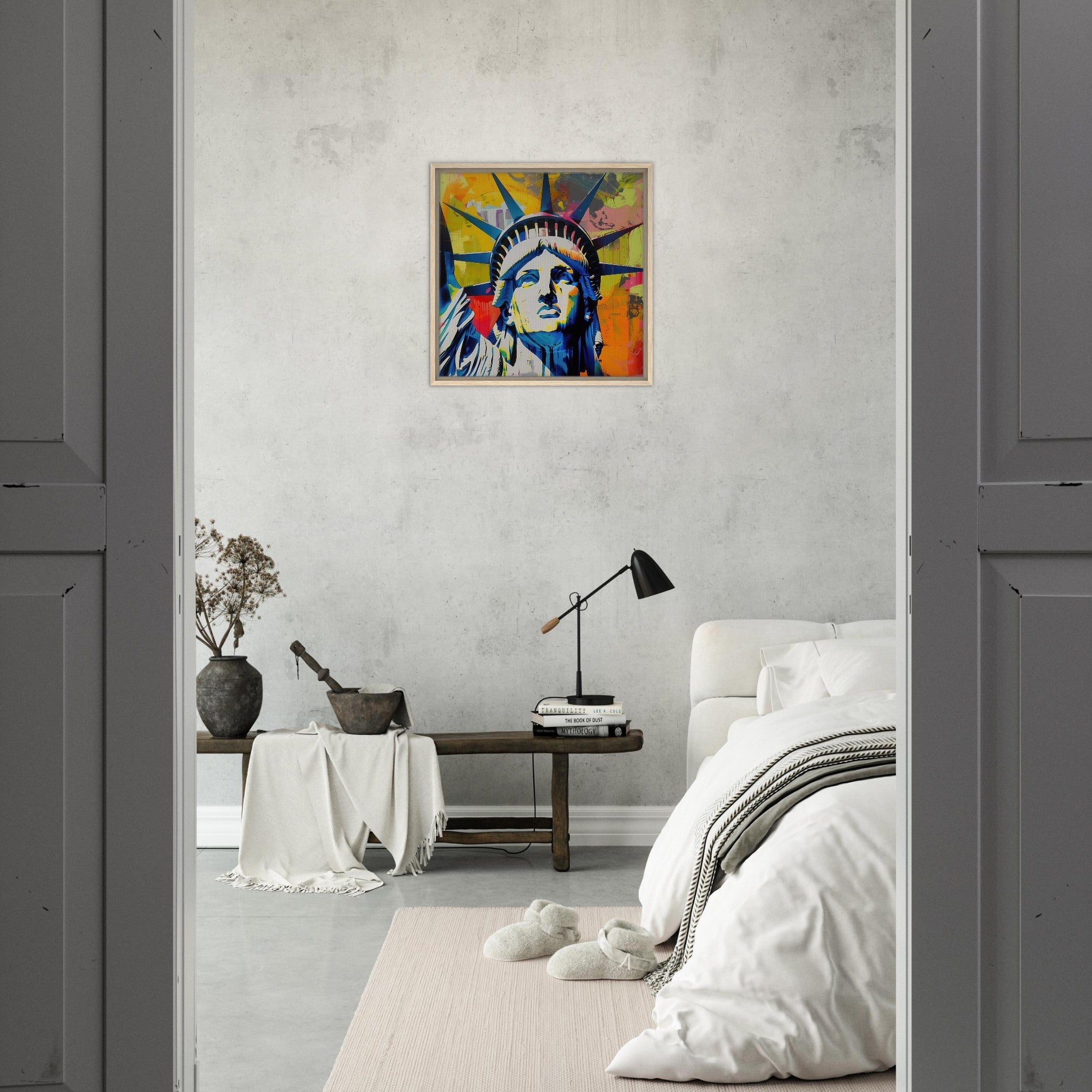 Framed Canvas Square - American pop art abstract art style - Shop Ai Art WebShop - Digital Art online Store