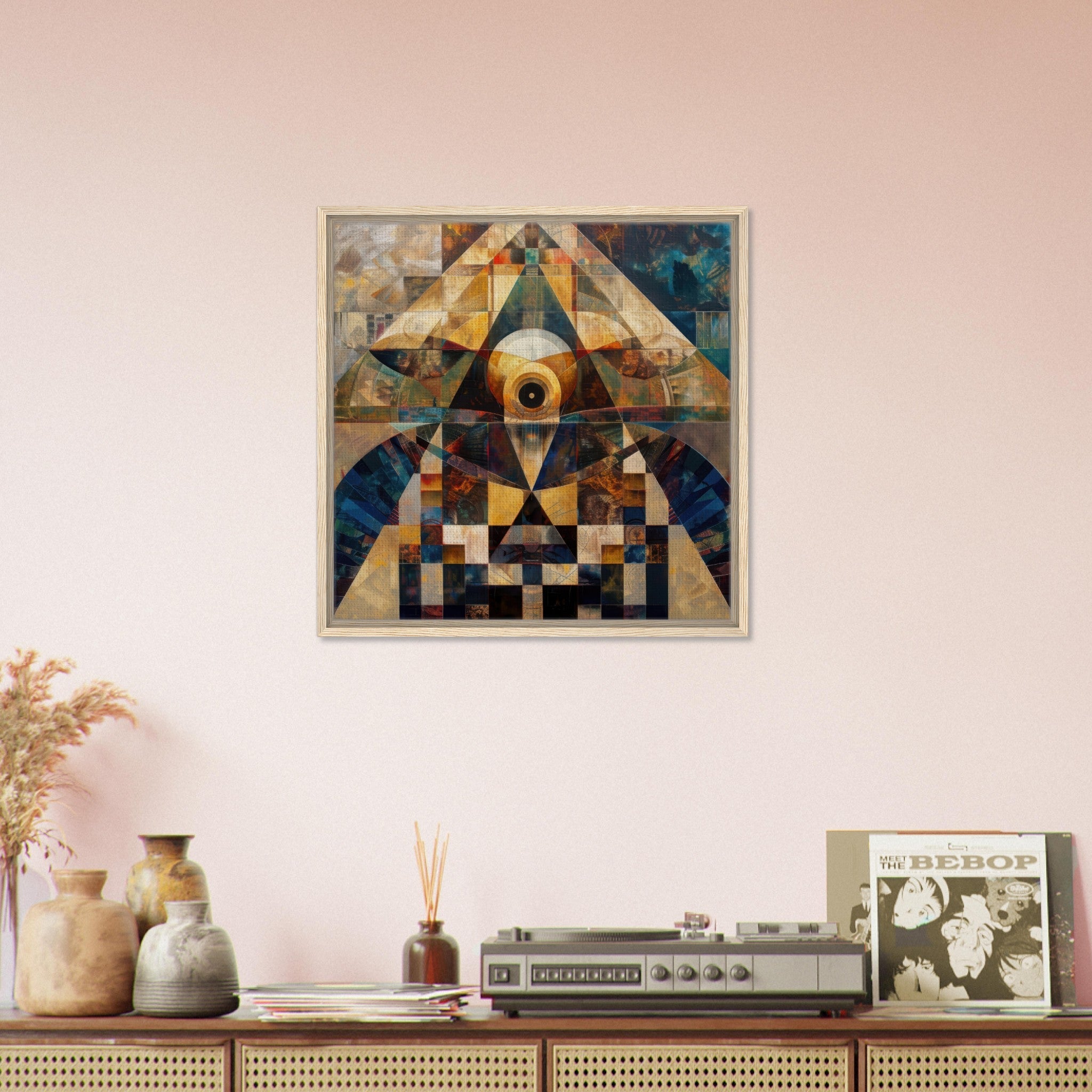 Framed Canvas Square - Free your mind abstract style 4 - Shop Ai Art WebShop - Digital Art online Store