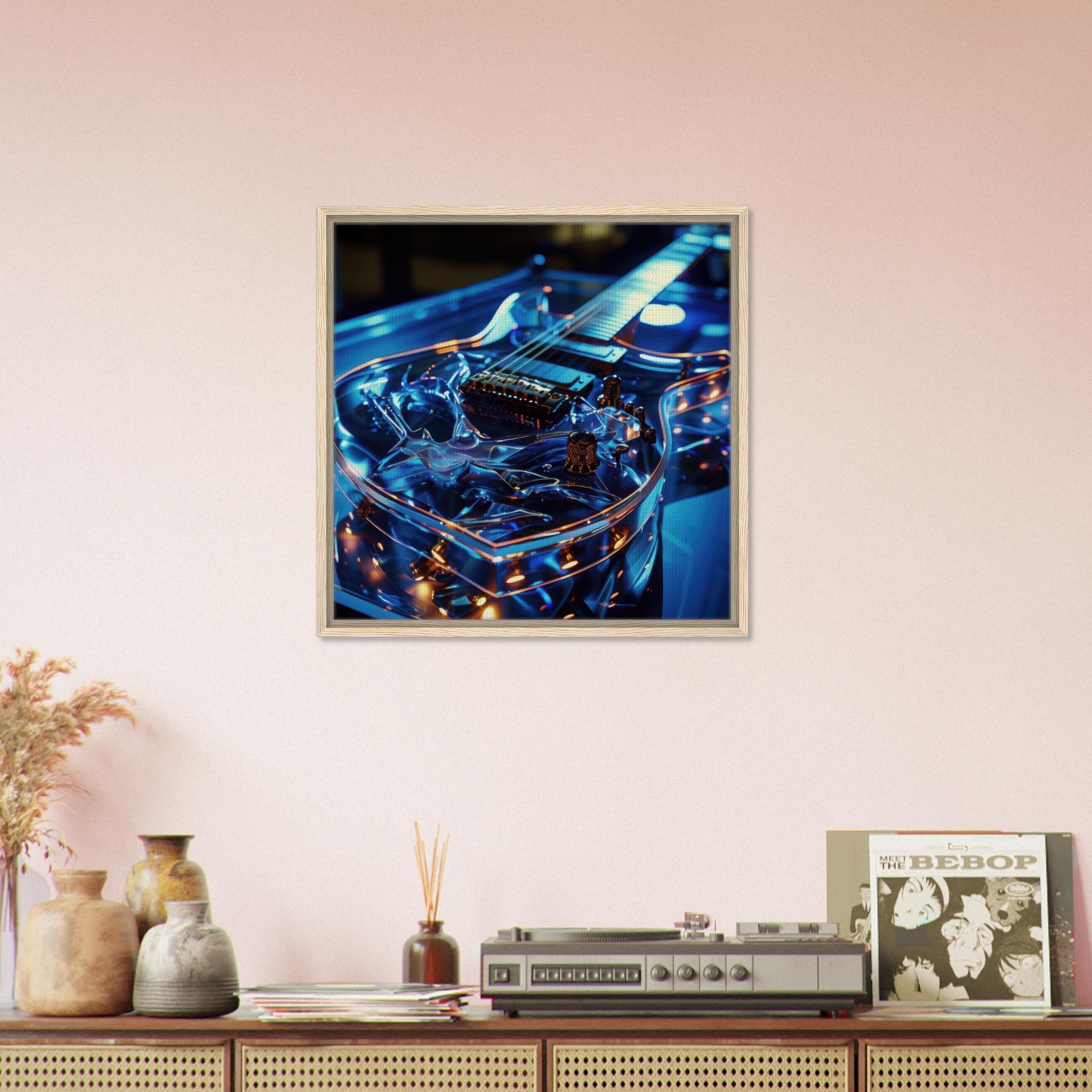 Framed Canvas Square - Music Art 6 - Shop Ai Art WebShop - Digital Art online Store
