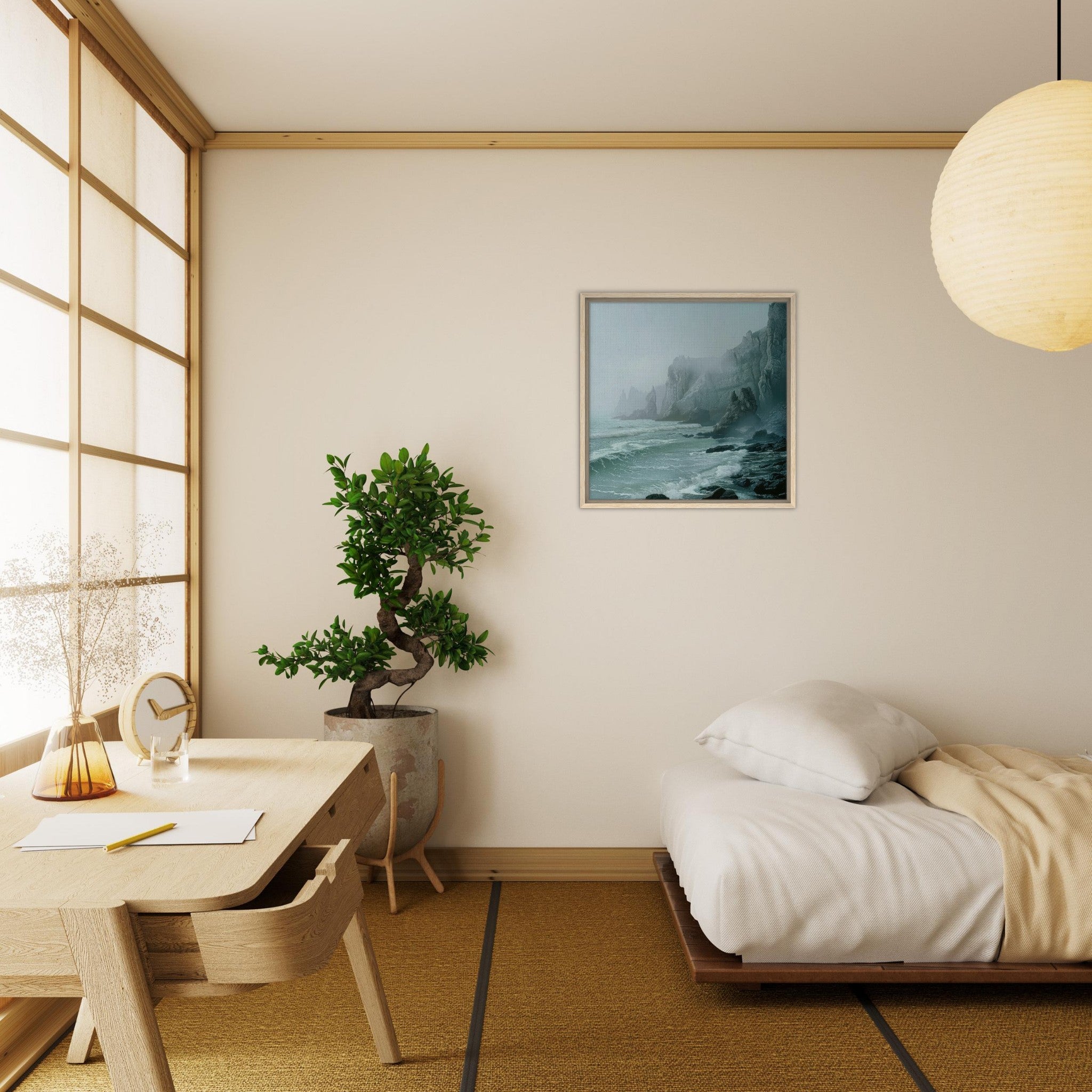 Framed Canvas Square - Nature 1 - Shop Ai Art WebShop - Digital Art online Store
