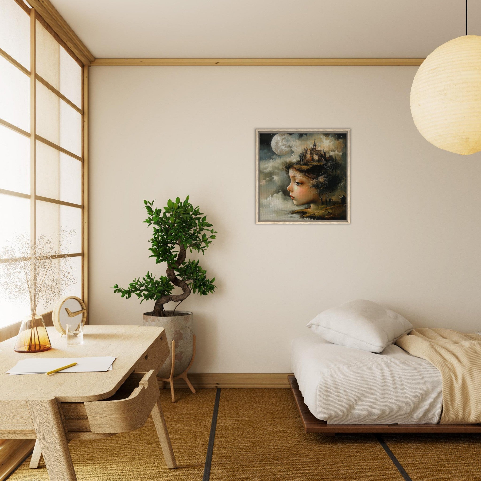 Framed Canvas Square - surrealistic art style 1 - Shop Ai Art WebShop - Digital Art online Store