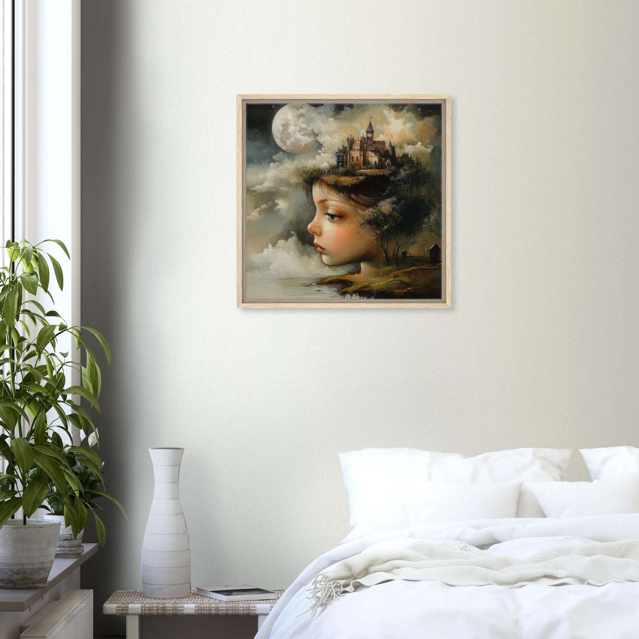 Framed Canvas Square - surrealistic art style 1 - Shop Ai Art WebShop - Digital Art online Store