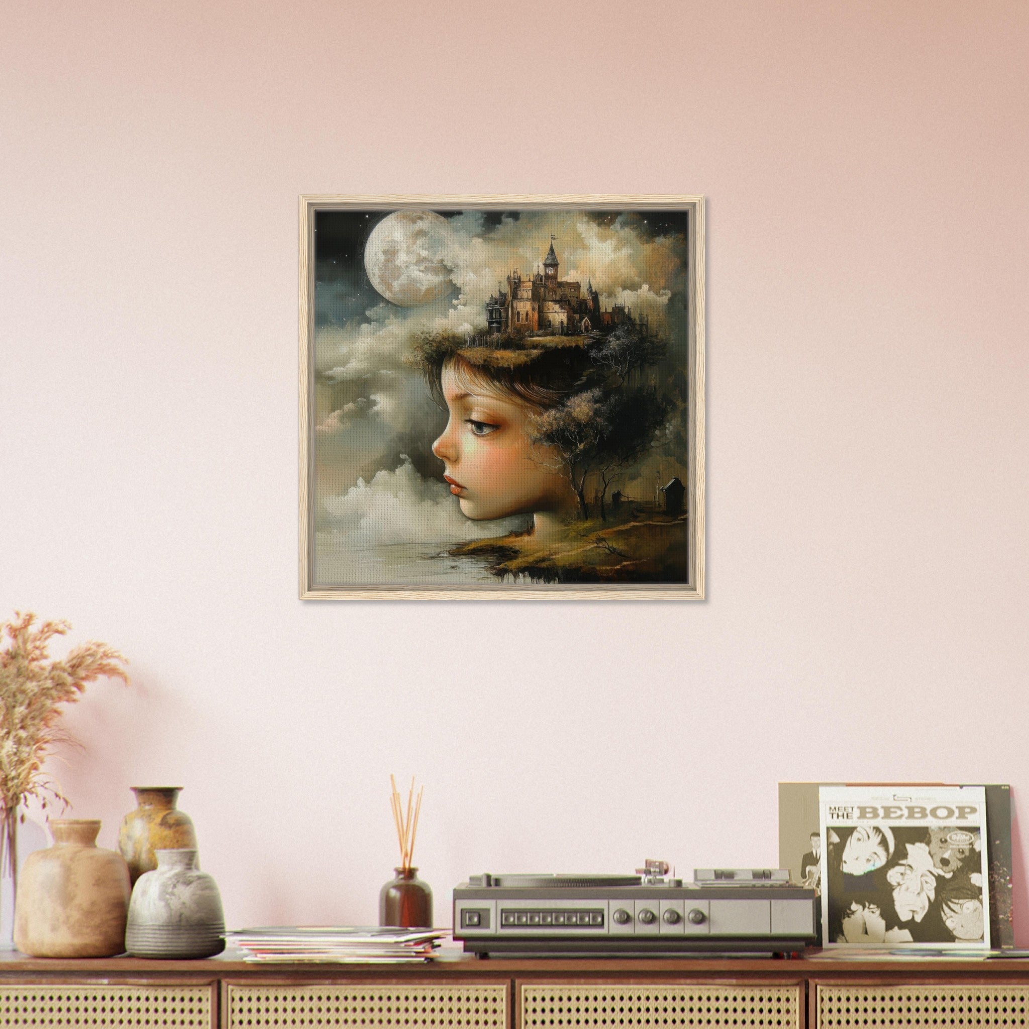 Framed Canvas Square - surrealistic art style 1 - Shop Ai Art WebShop - Digital Art online Store