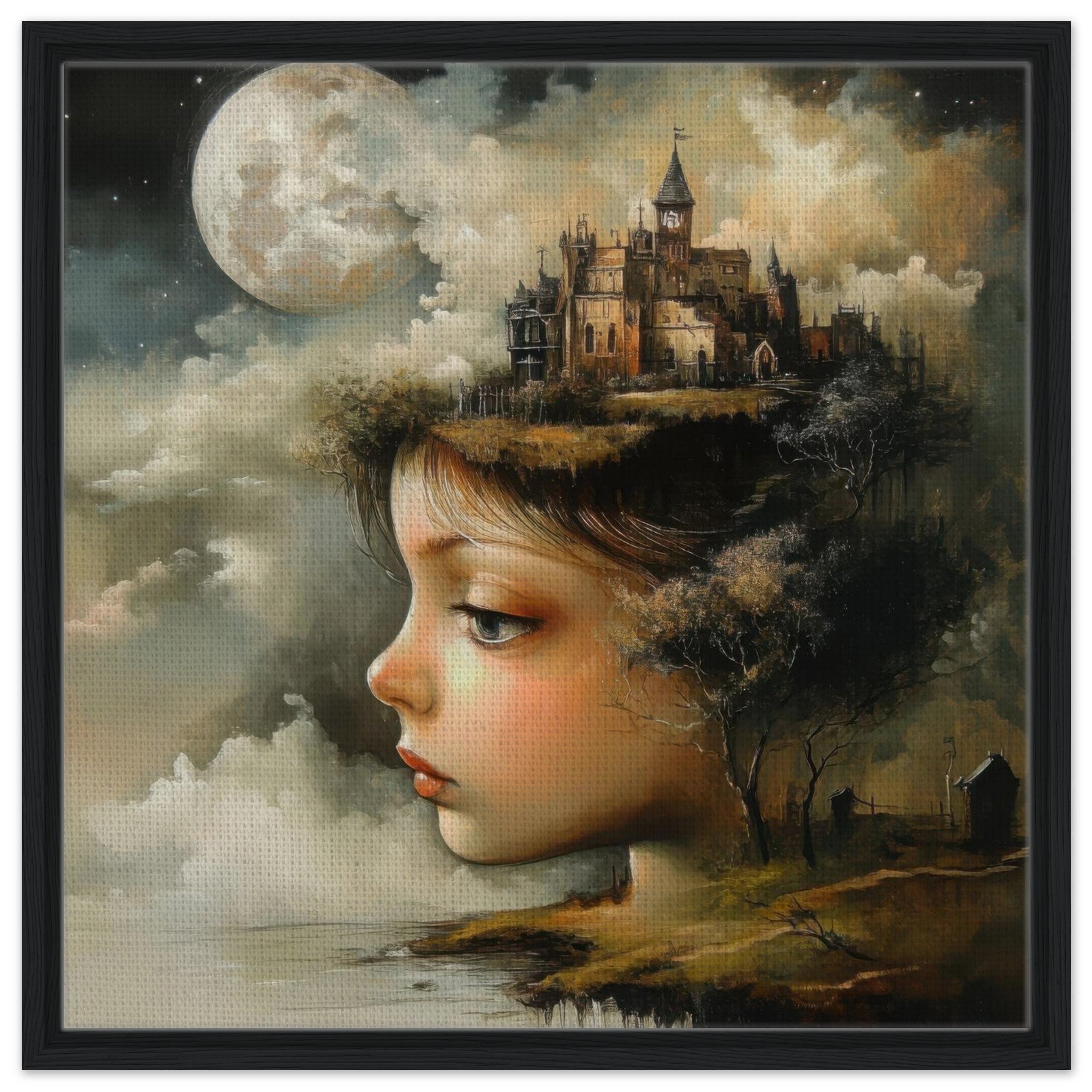 Framed Canvas Square - surrealistic art style 1 - Shop Ai Art WebShop - Digital Art online Store