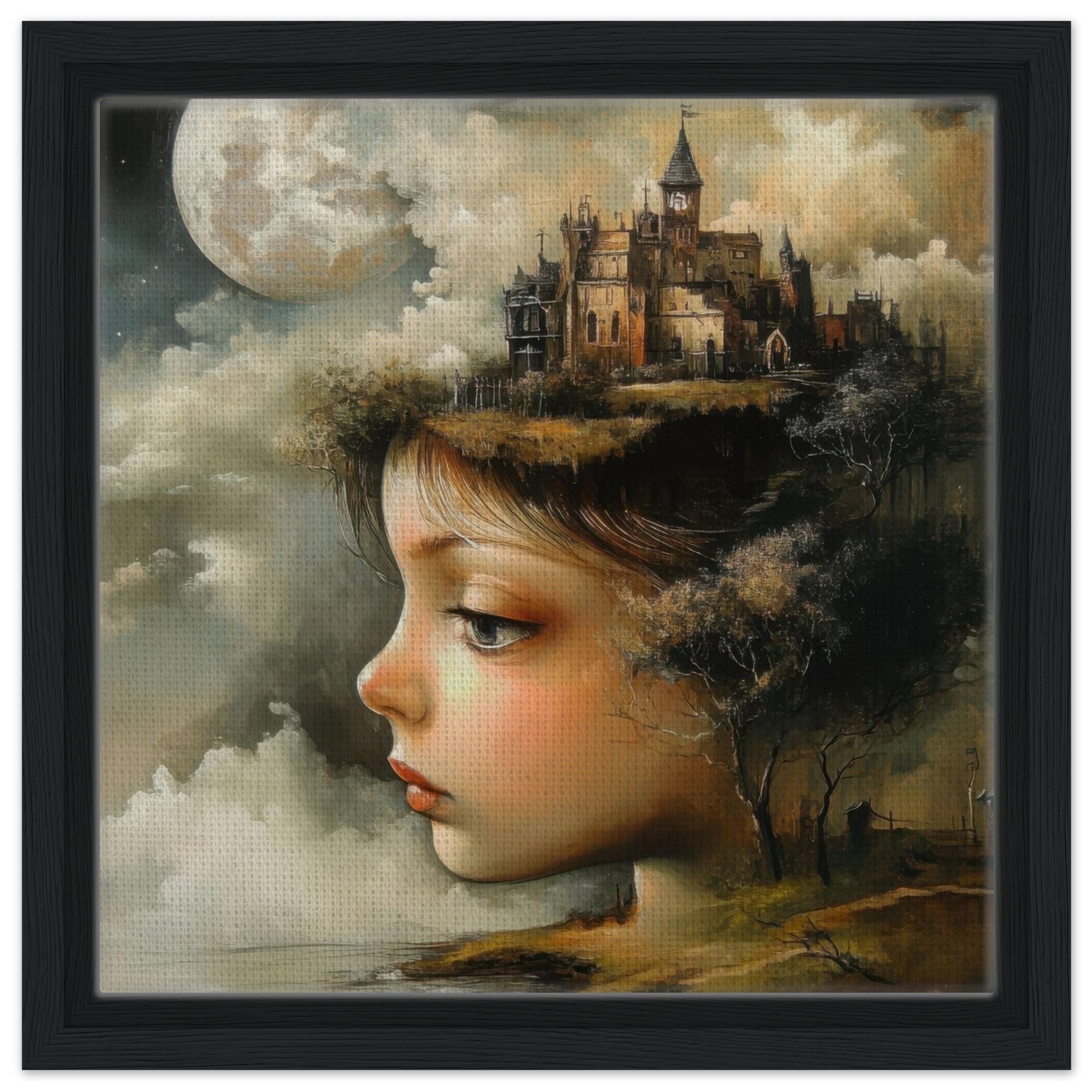 Framed Canvas Square - surrealistic art style 1 - Shop Ai Art WebShop - Digital Art online Store