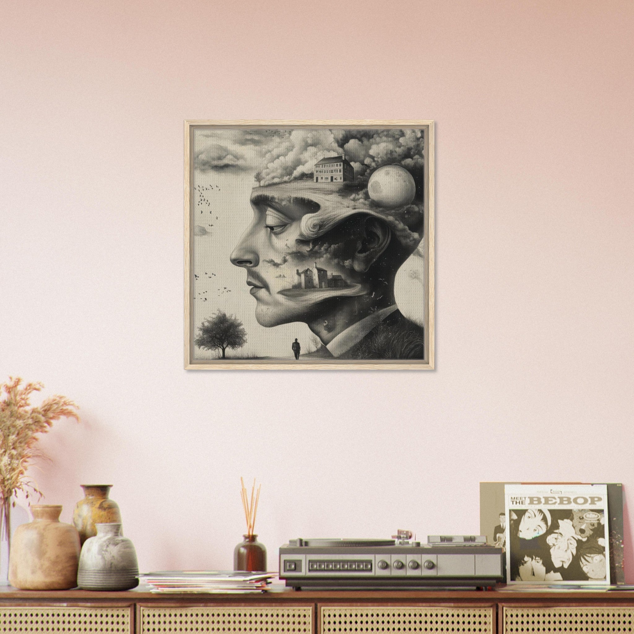 Framed Canvas Square - surrealistic art style 5 - Shop Ai Art WebShop - Digital Art online Store